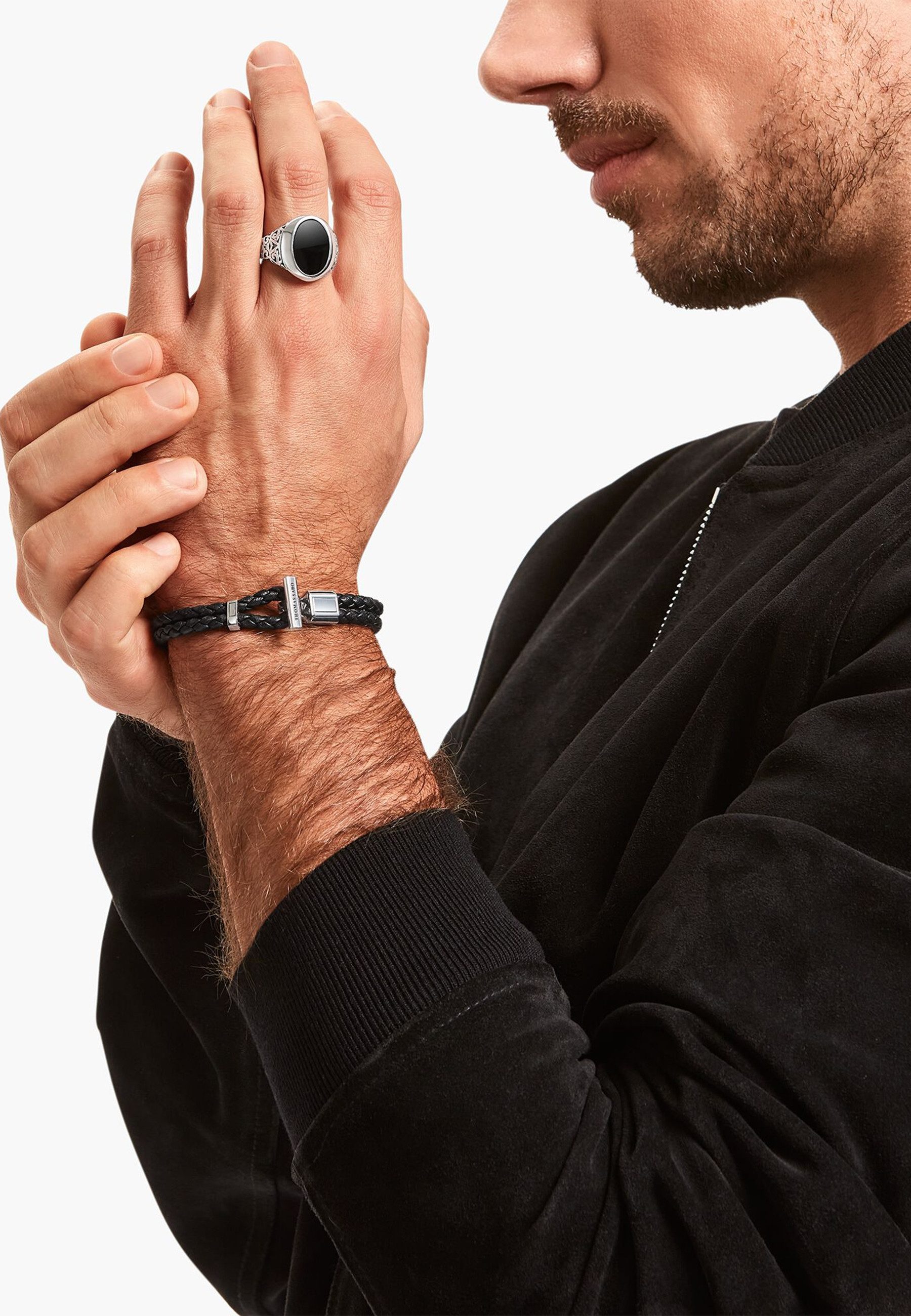 THOMAS SABO Armband Armband Doppelt Geflochtenes Leder Schwarz (Set) günstig online kaufen