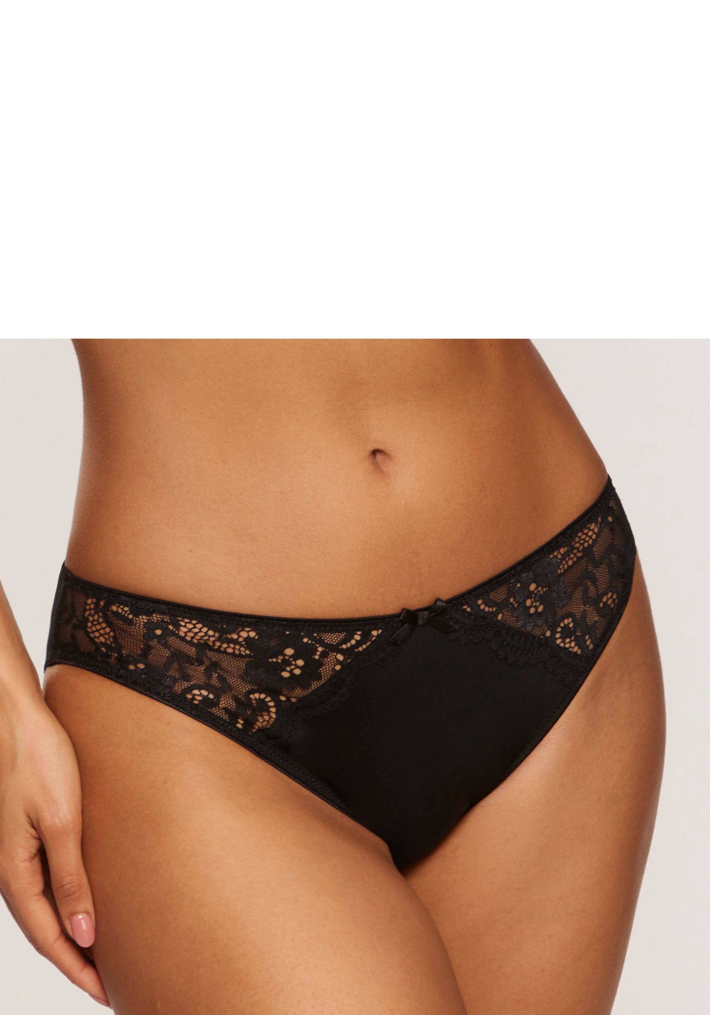 Nuance by Lascana Slip aus weichem Microtouch-Material mit Spitzeneinsätzen, Basic. Reduzierter Preis € 22,99. Unverbindliche Preisempfehlung € 25,99