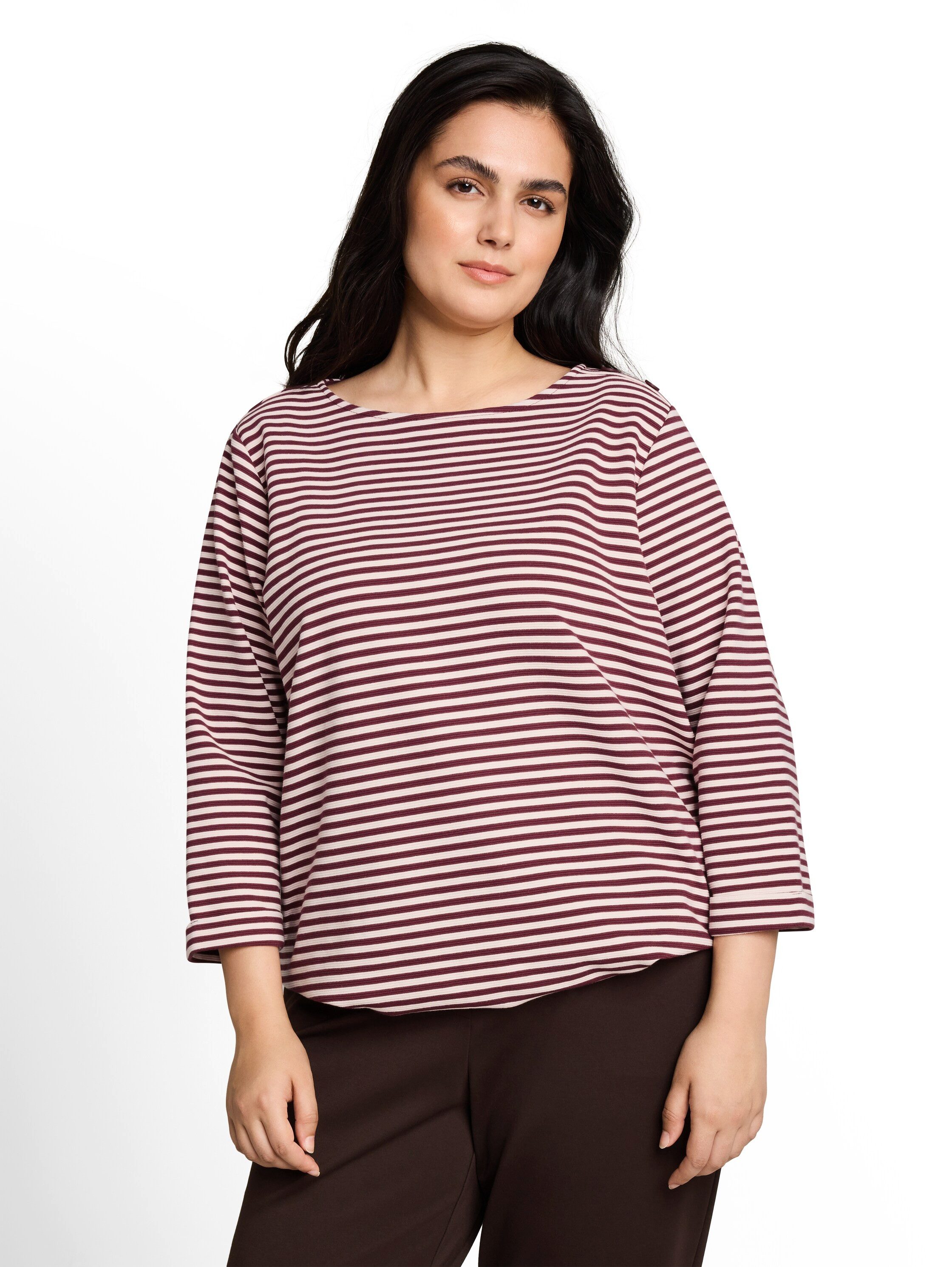TOM TAILOR PLUS T-Shirt TTP T-Shirt mit Streifen Muster