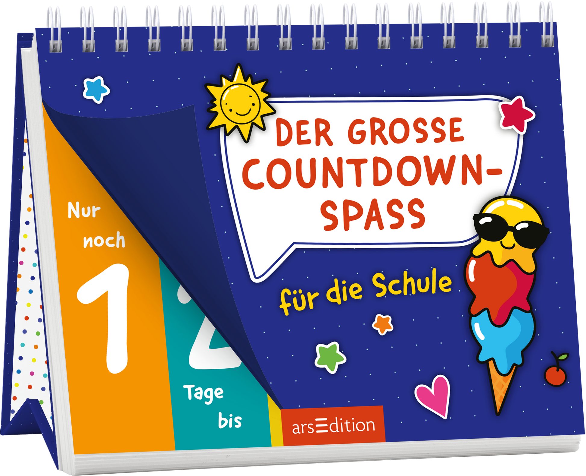 Ars Edition Stiftehalter Aufstellkalender – Der große Countdown-Spaß für die Schule