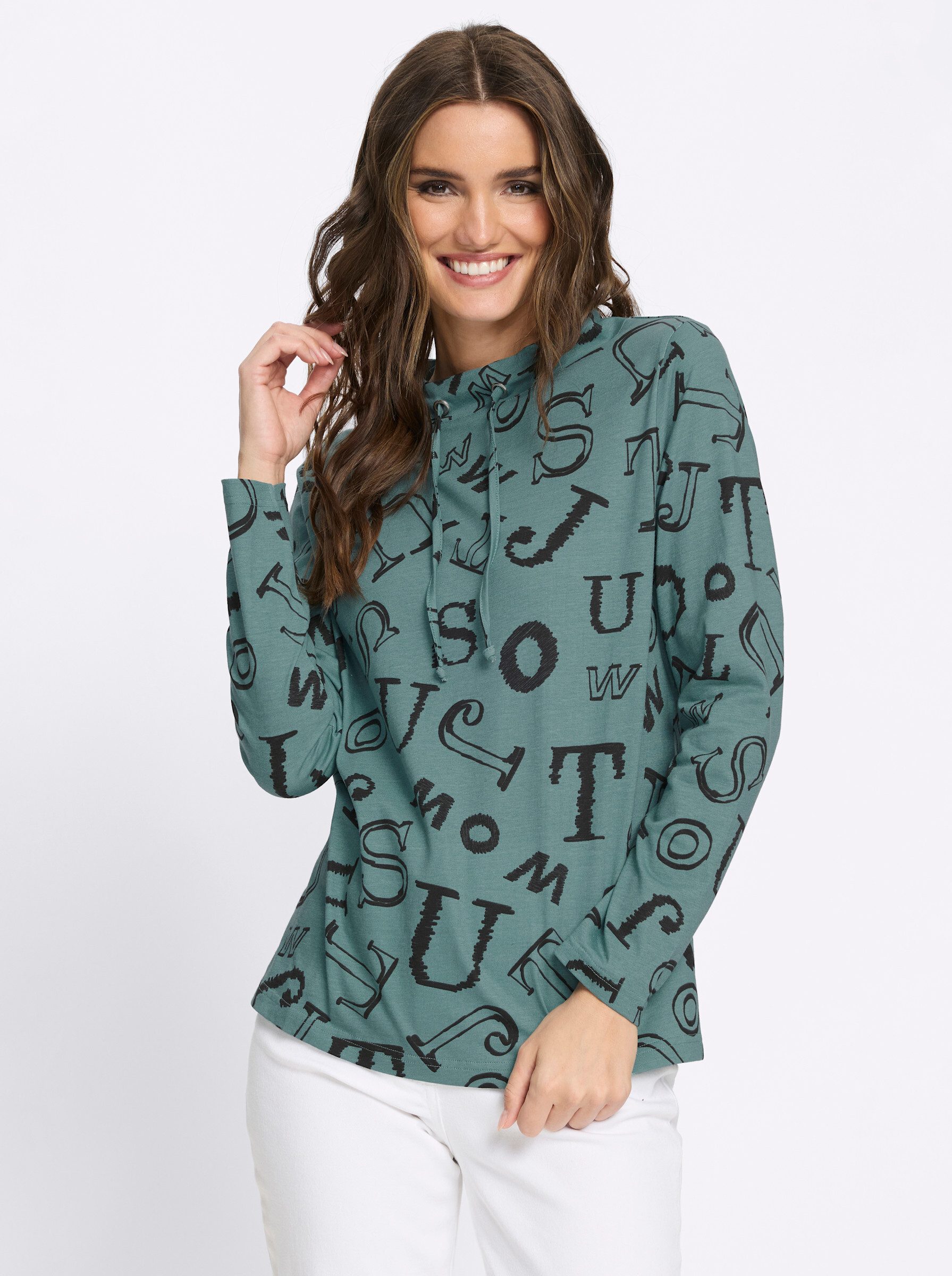 Sieh an! T-Shirt Stehkragen-Shirt Langarm – Bild 2 von 5