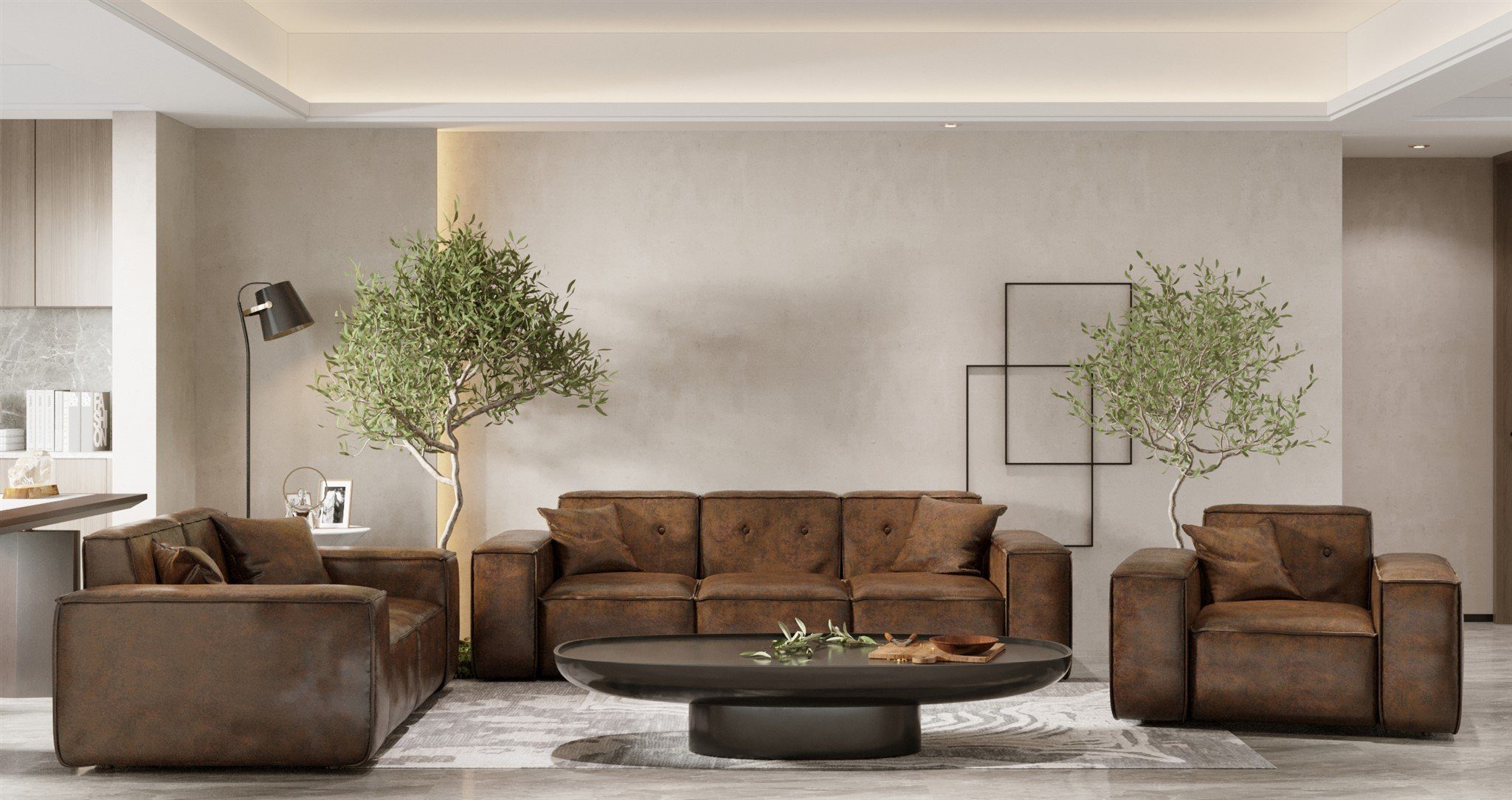 Fun Möbel Polstergarnitur Sofaset Designersofa CESINA günstig online kaufen
