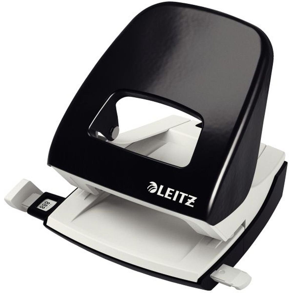 LEITZ Locher Locher 2,5mm mit Anschlagschiene schwarz in Blisterverpackung
