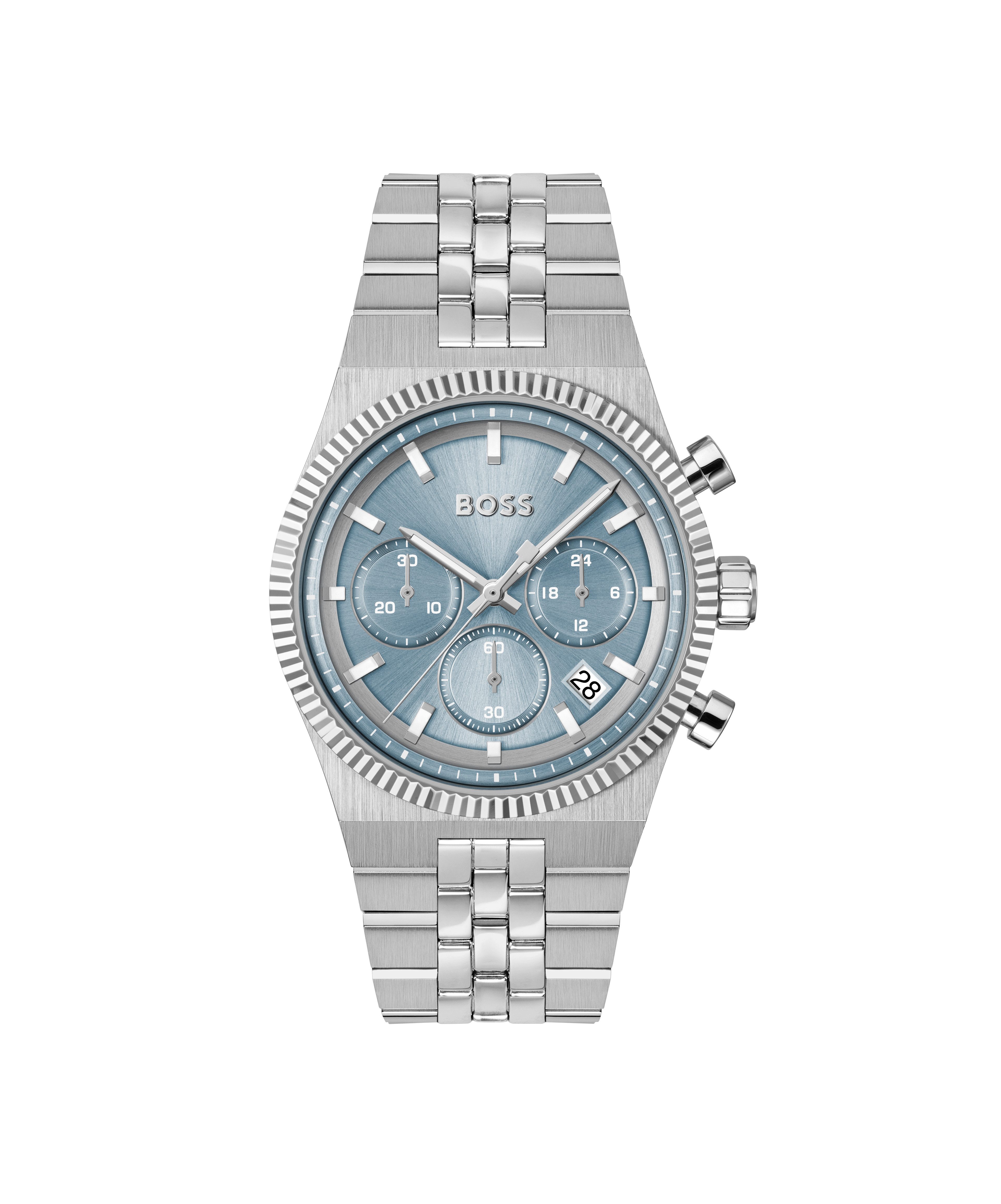 BOSS Chronograph CANDOR PRIME 1514306, Quarzuhr, Armbanduhr, Herrenuhr, Edelstahlarmband, analog, Tag