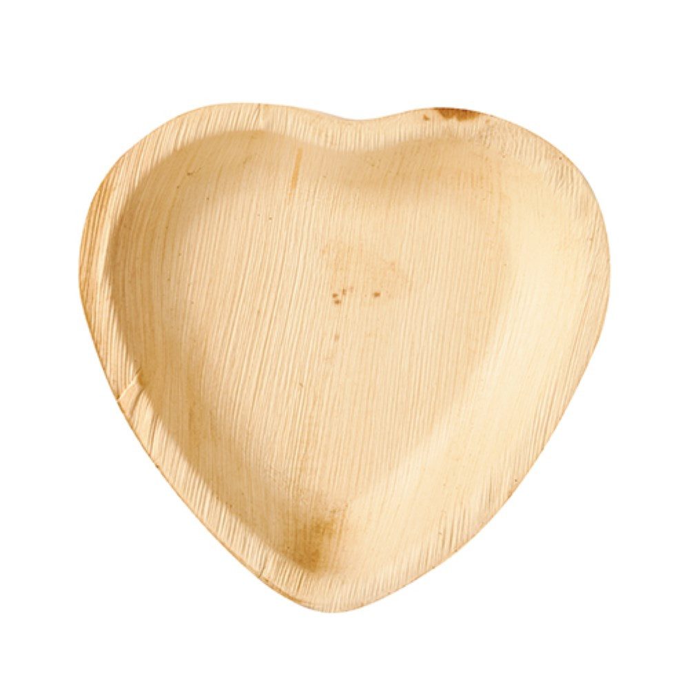 PAPSTAR Pappteller 25 Teller, Palmblatt "pure" 15,5 cm x 3 cm "Herz"