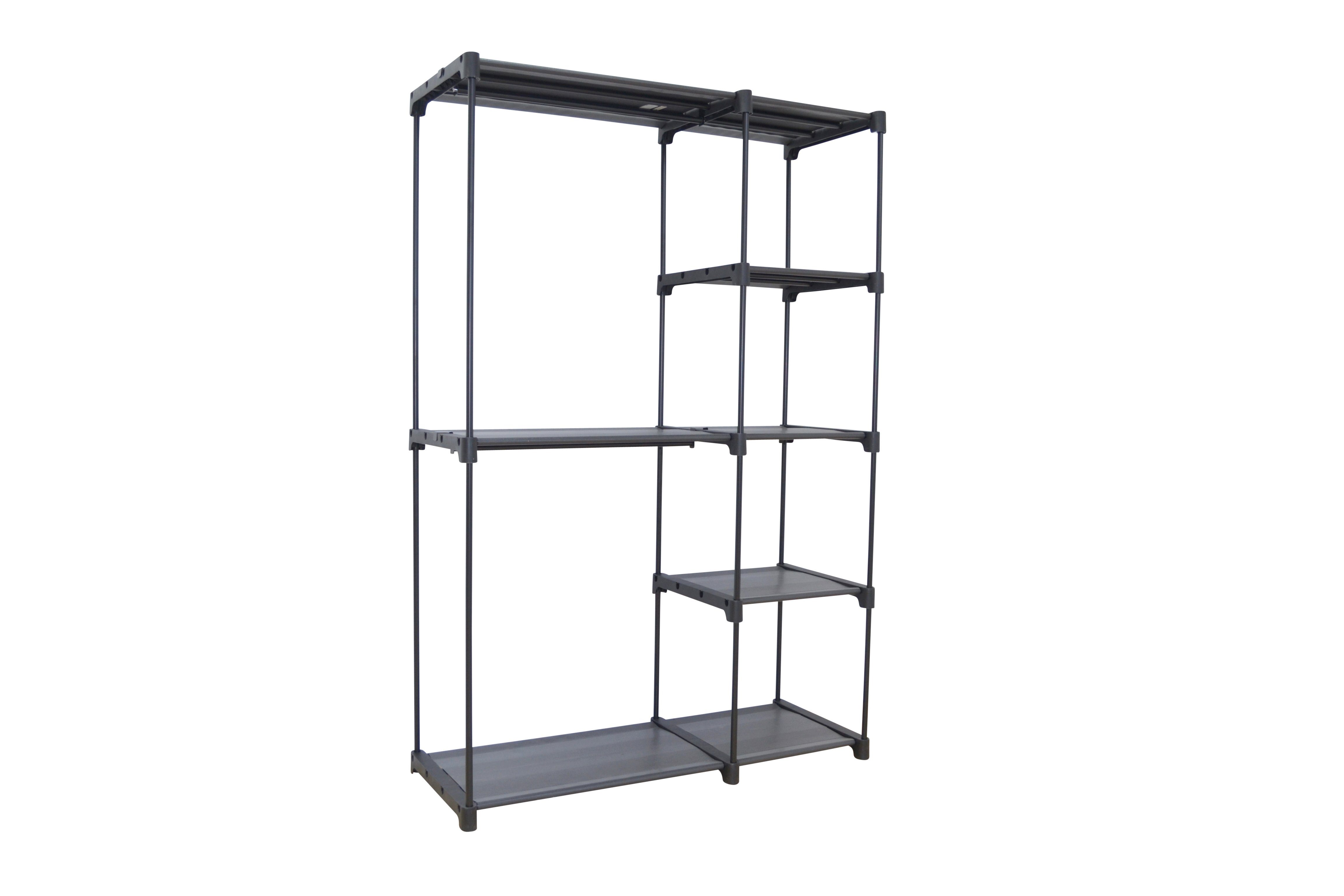 moebel-direkt-online Kleiderschrank Stahlrohrgestell mit Kunstoffböden (Kom günstig online kaufen