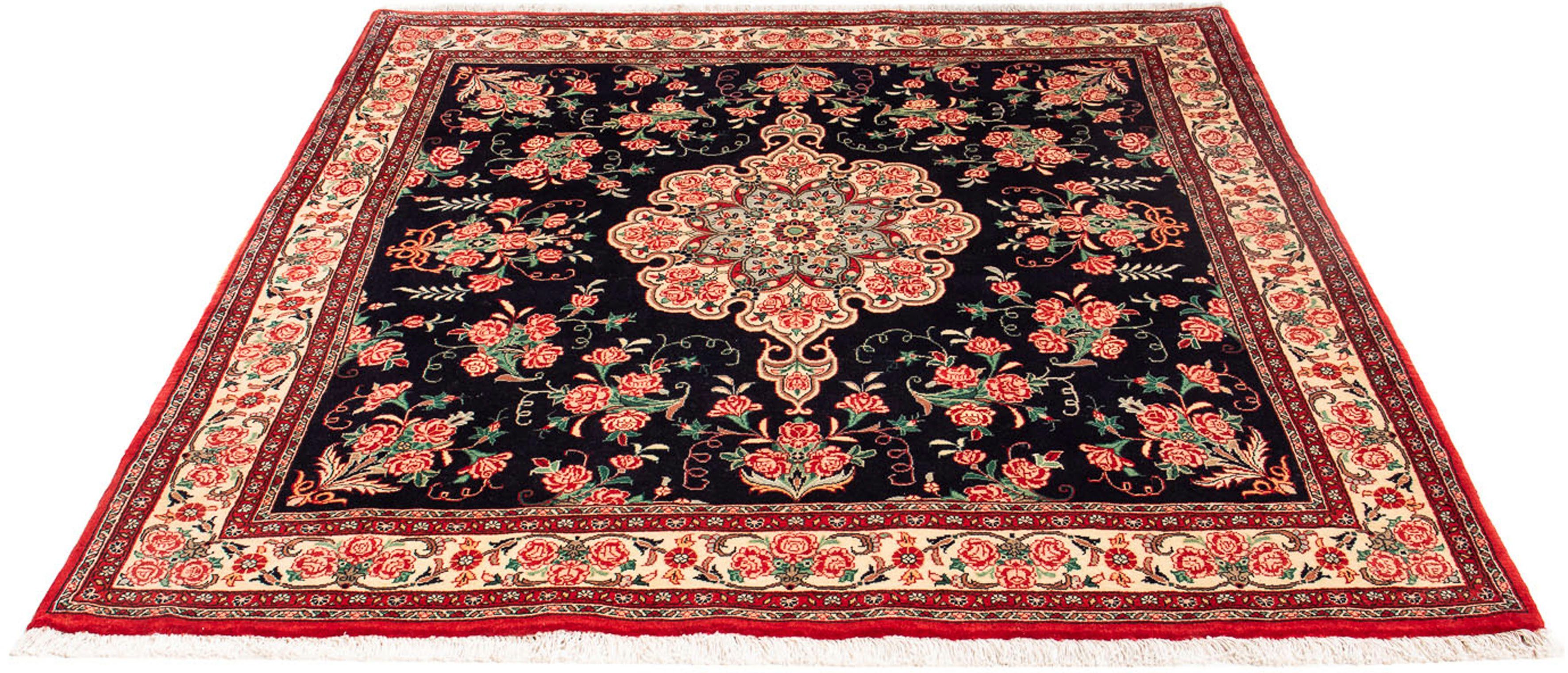 Orientteppich Perser - Bidjar - 161 x 148 cm - rot, morgenland, quadratisch, Höhe: 15 mm, Wohnzimmer, Handgeknüpft, Einzelstück mit Zertifikat