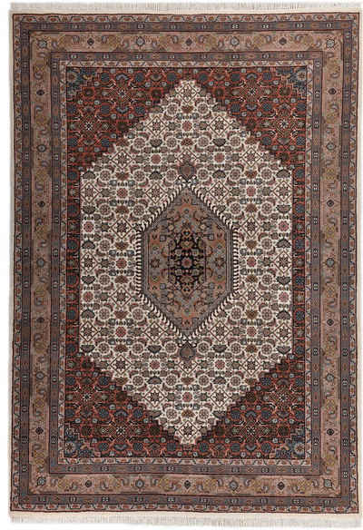 Orientteppich Benares Bidjar, THEKO, rechteckig, Höhe: 12 mm, reine Wolle, handgeknüpft, mit Fransen