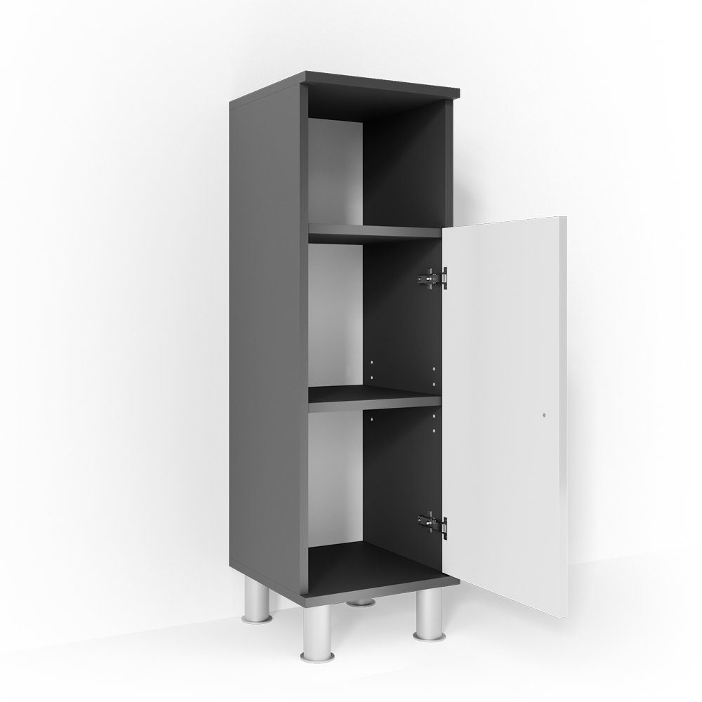 Vicco Midischrank Fynn, Weiß Hochglanz/Anthrazit, 30 günstig online kaufen