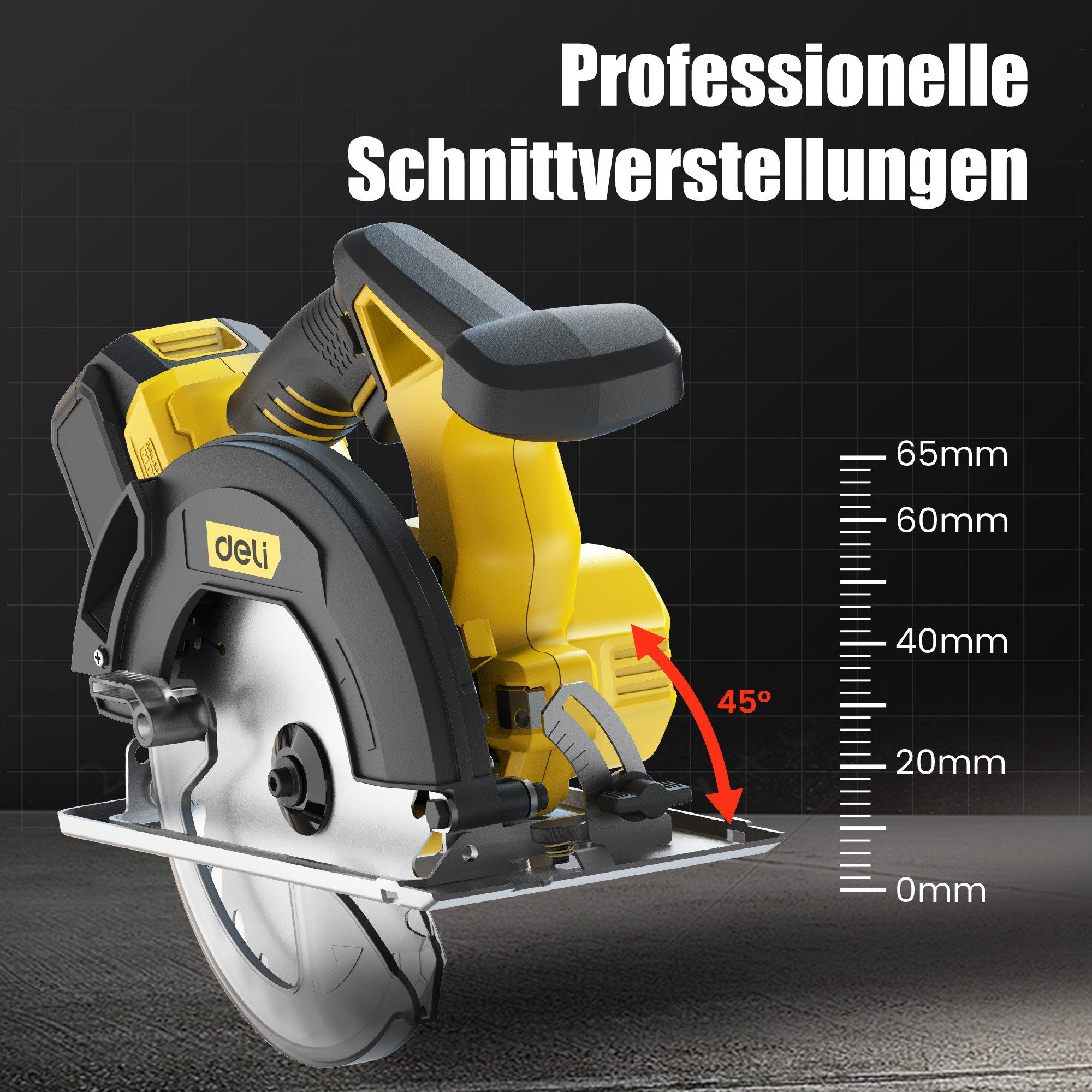 DELI Akku-Handkreissäge EDC552Z_7-Zoll Akku-Kreissäge