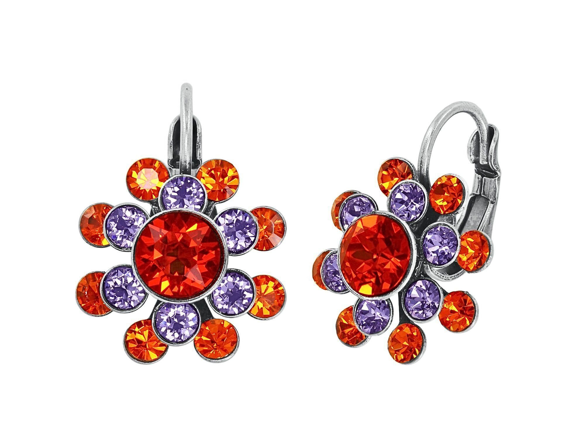 KONPLOTT Paar Ohrhänger KONPLOTT Ohrringe Lost Garden orange lila antik Silber