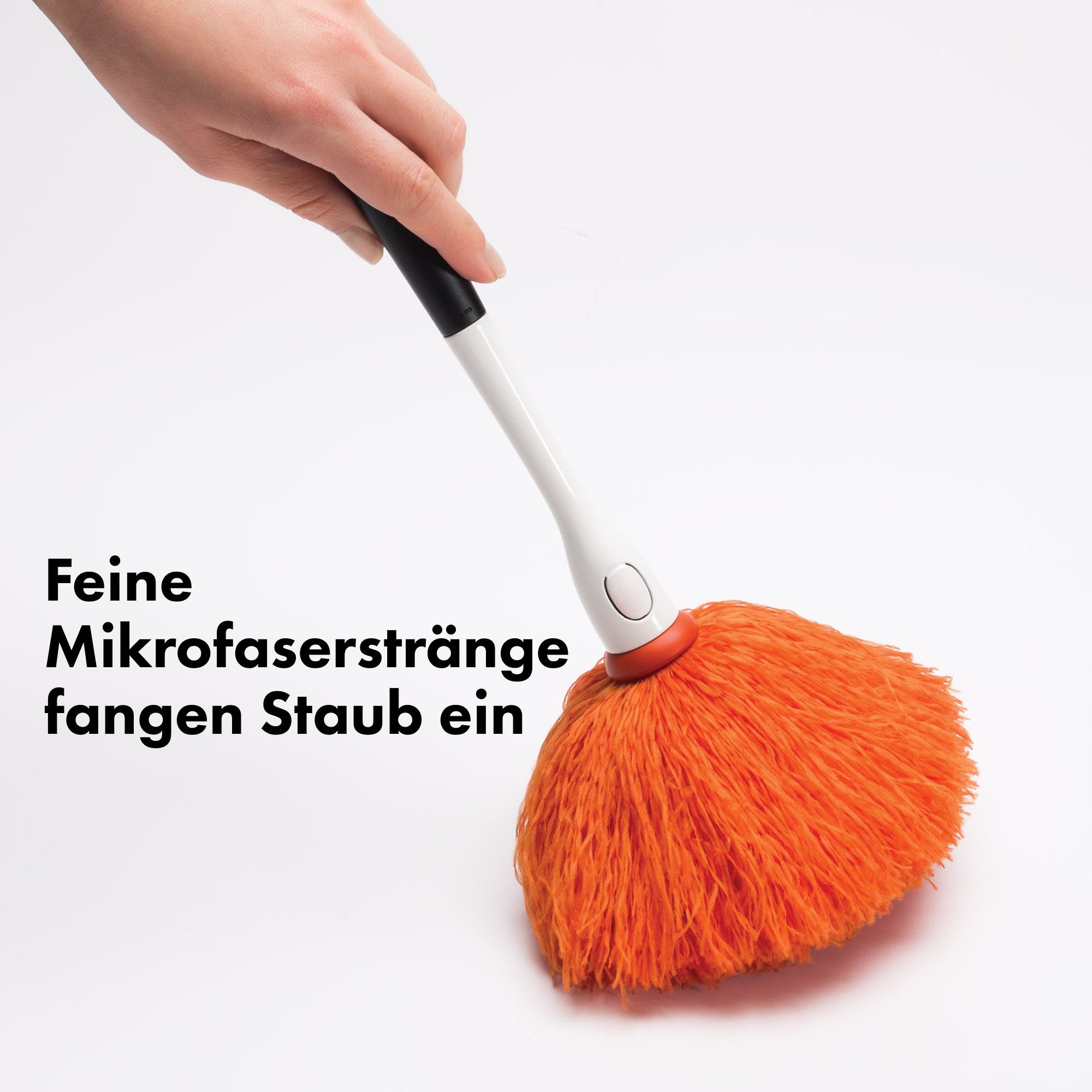 OXO Good Grips Staubwedel OXO Mikrofaser Delikater Staubwedel (1-St), leichter, fluffiger microfiber-Kopf