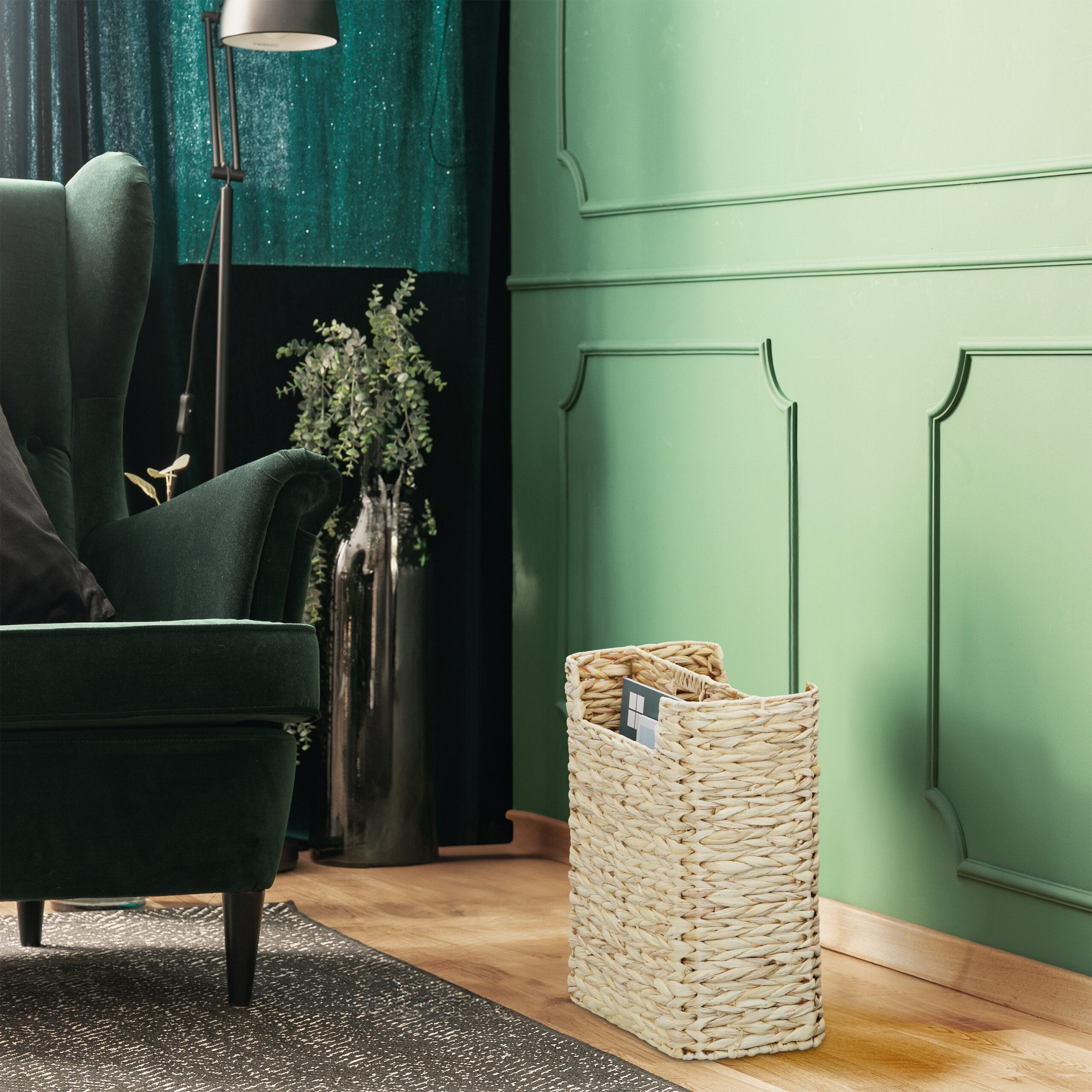 relaxdays Zeitungsständer Wasserhyazinthe 2 Fäch günstig online kaufen