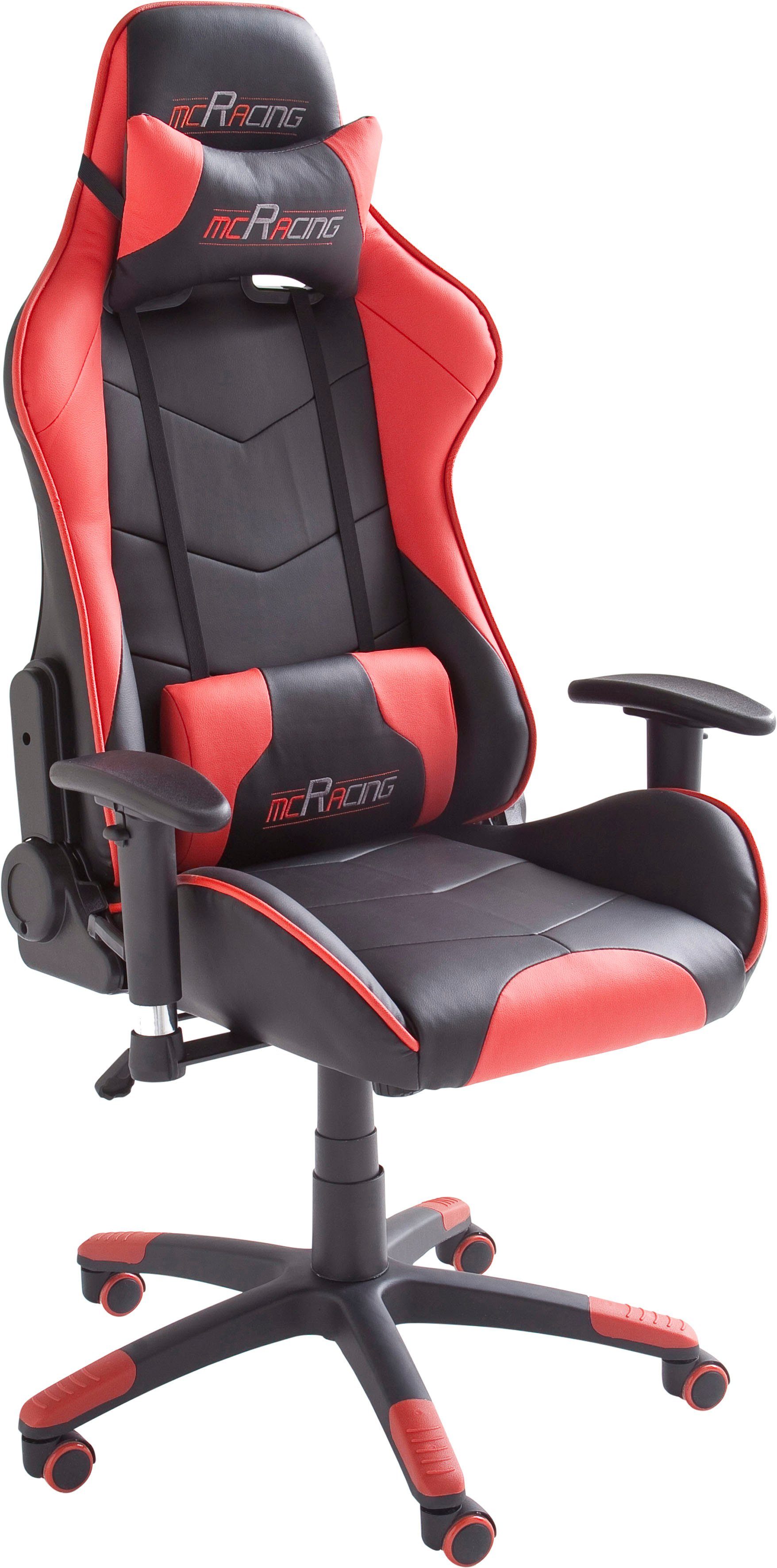 MCA furniture Gaming-Stuhl (Set, | MC Gaming-Stuhl 1 schwarz-rot MC Racing Gaming-Stuhl Racing schwarz-rot St)
