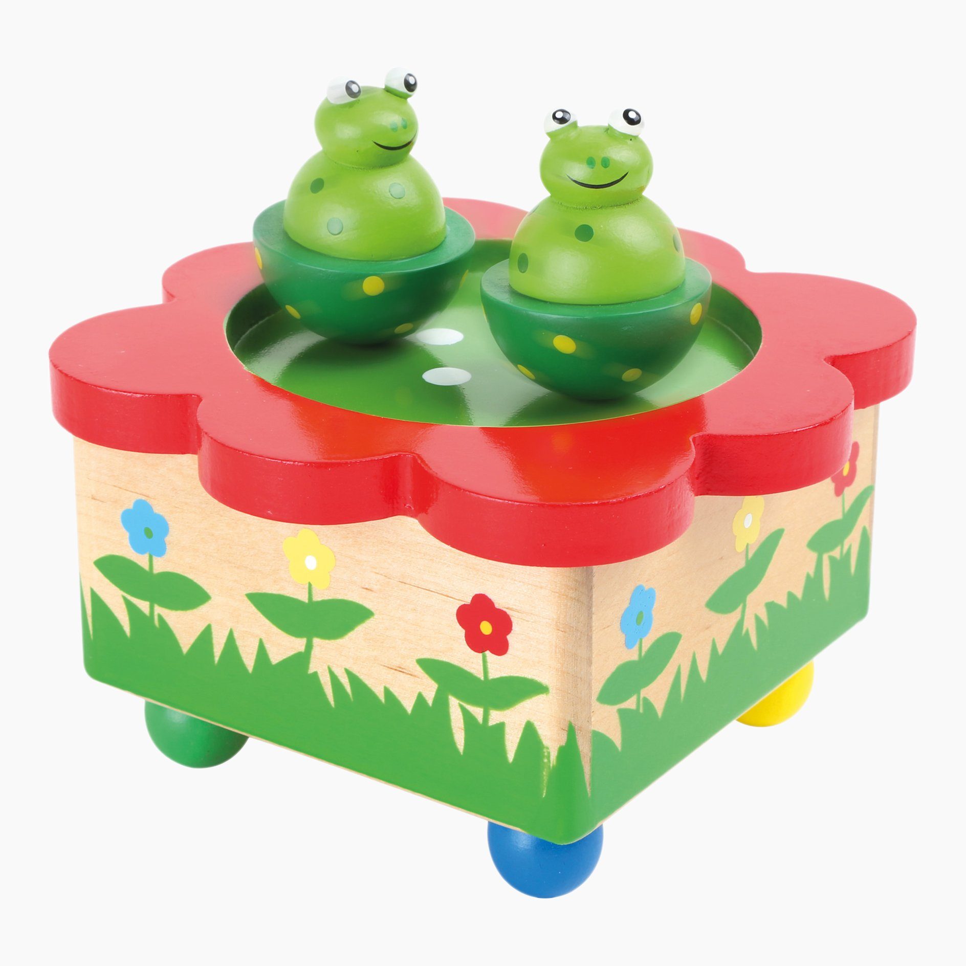 Small Foot Spieluhr Spieluhr Froschteich,Merrily we roll along, (packung), von Kindern leicht zu bedienen.