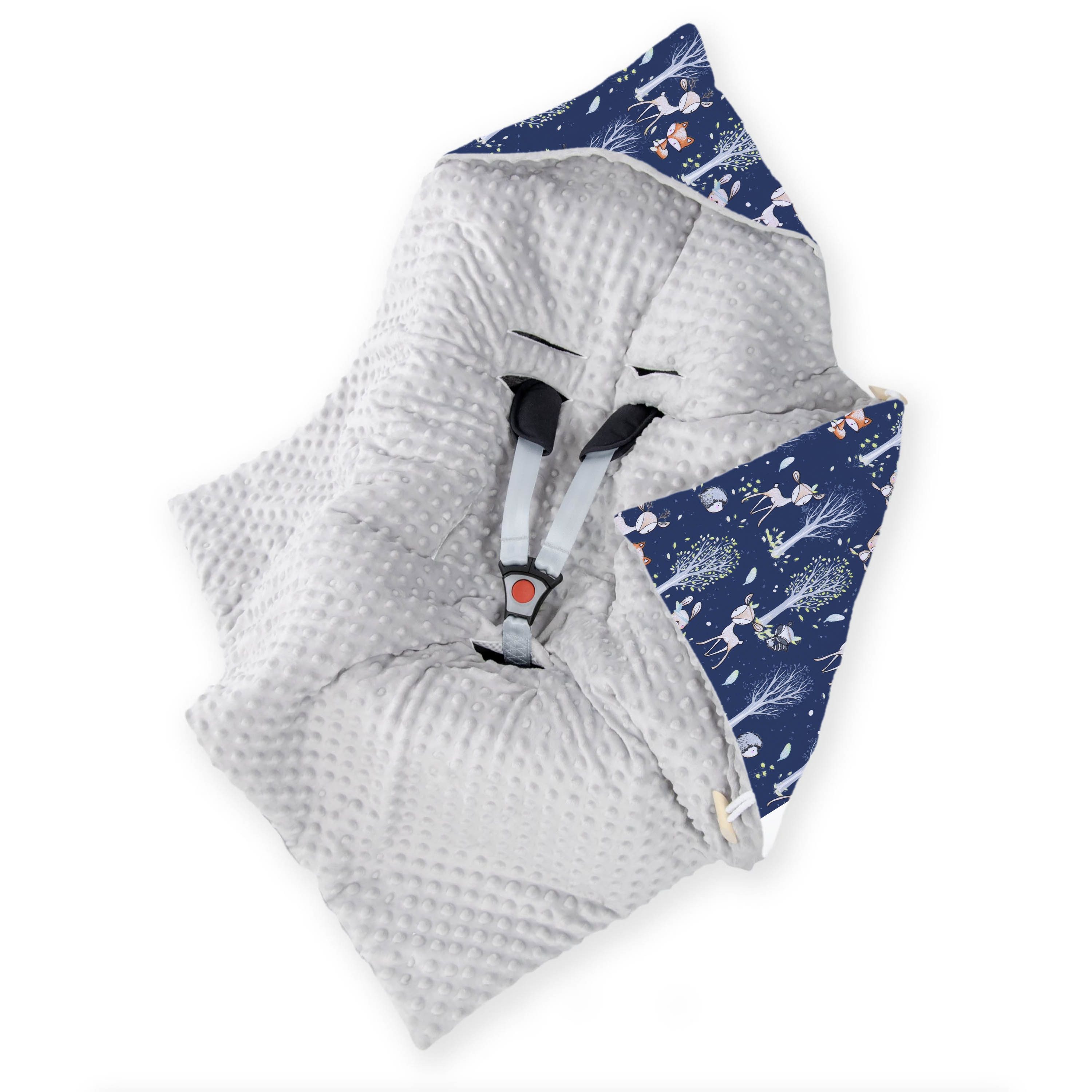 Einschlagdecke Babyschale - Kuscheldecke - Decke - Babydecke Baby für jede Jahreszeit, Amilian, ca. 90x90 cm, Sommer, Winter, Herbst, Frühling, universell einsetzbar