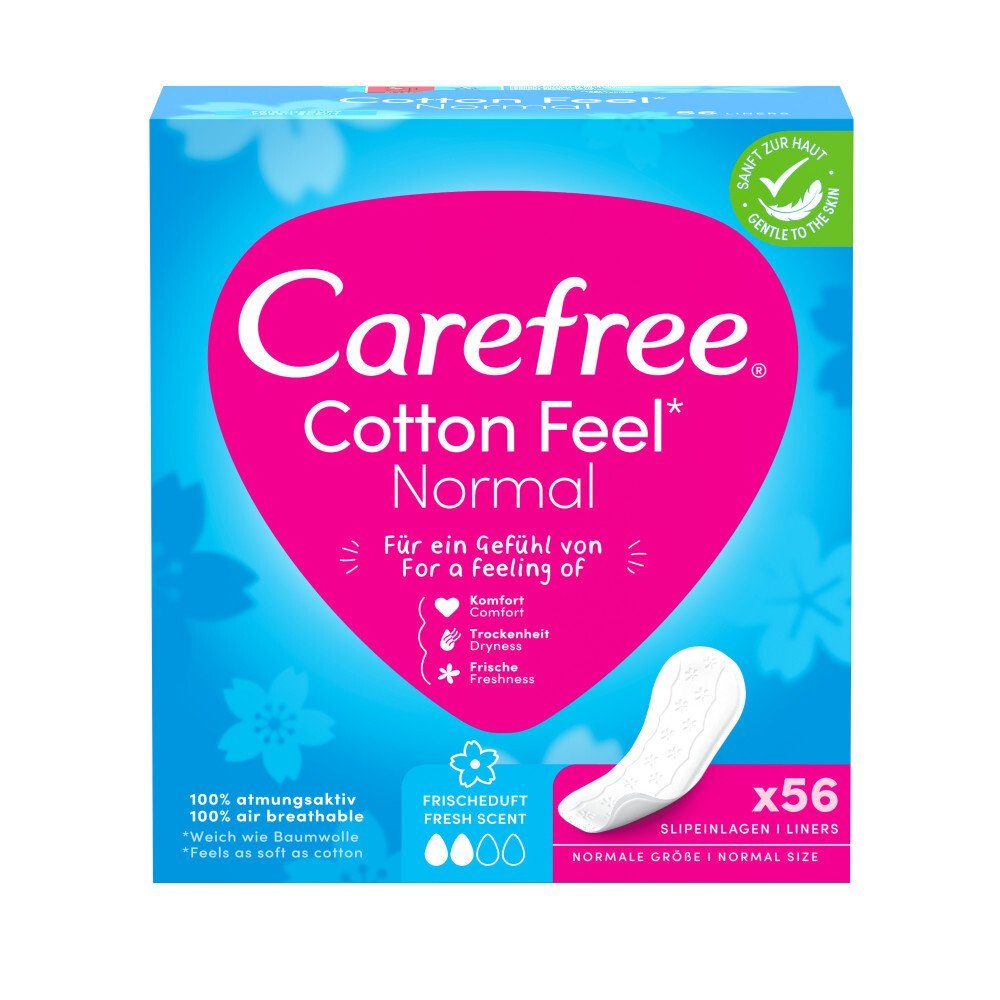 CAREFREE Slip-Einlage Cotton Feel Normal Frischeduft 280 St. (5x 56er-Pack)