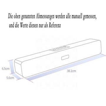 Novzep Bluetooth 5.0Smart-Lautsprecher,schlankes Design,für Laptops/Fernseher Bluetooth-Speaker