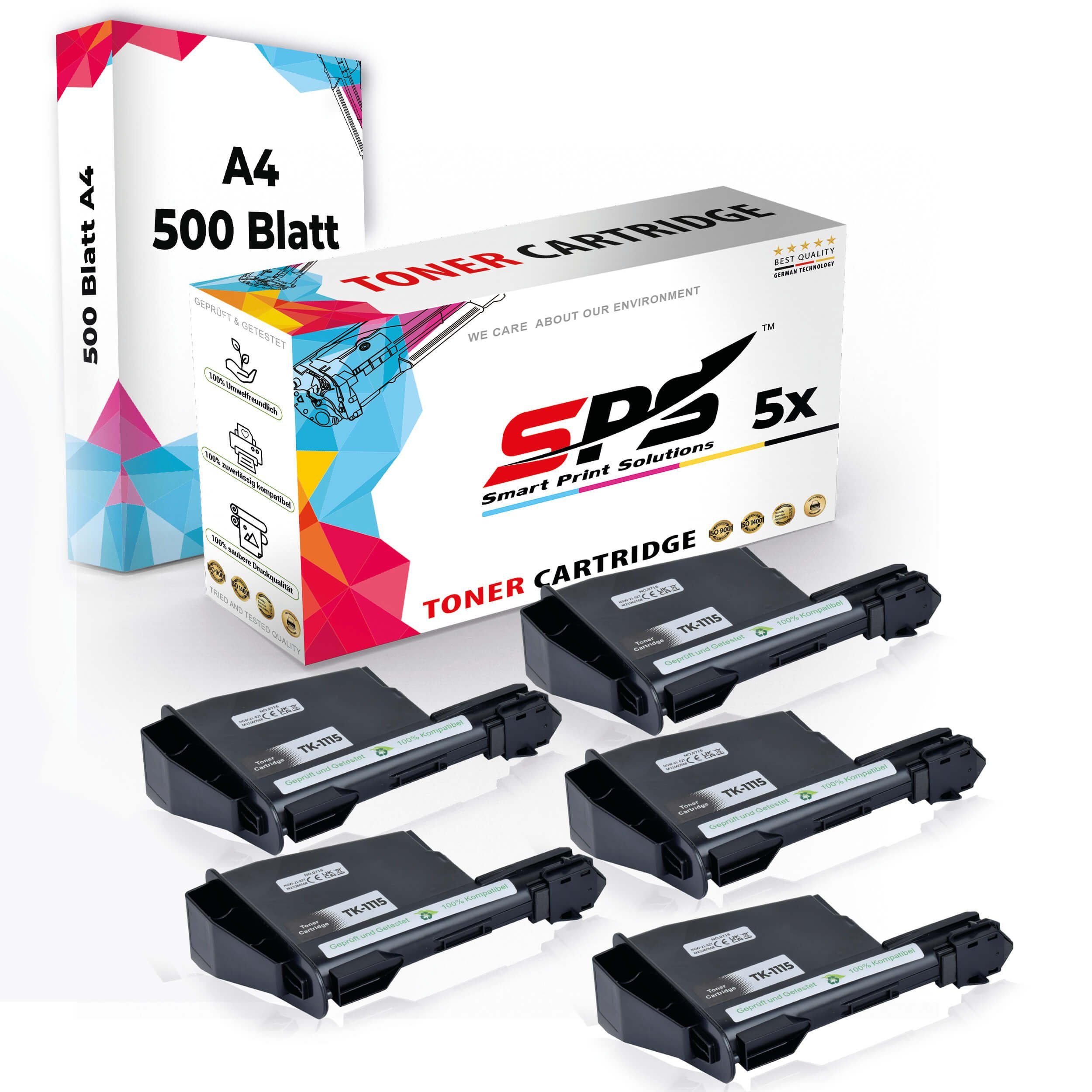 Pack) Kyocera 1320, 5x Druckerpapier Tonerkartusche + für Kompatibel SPS FS (5er Set Multipack A4