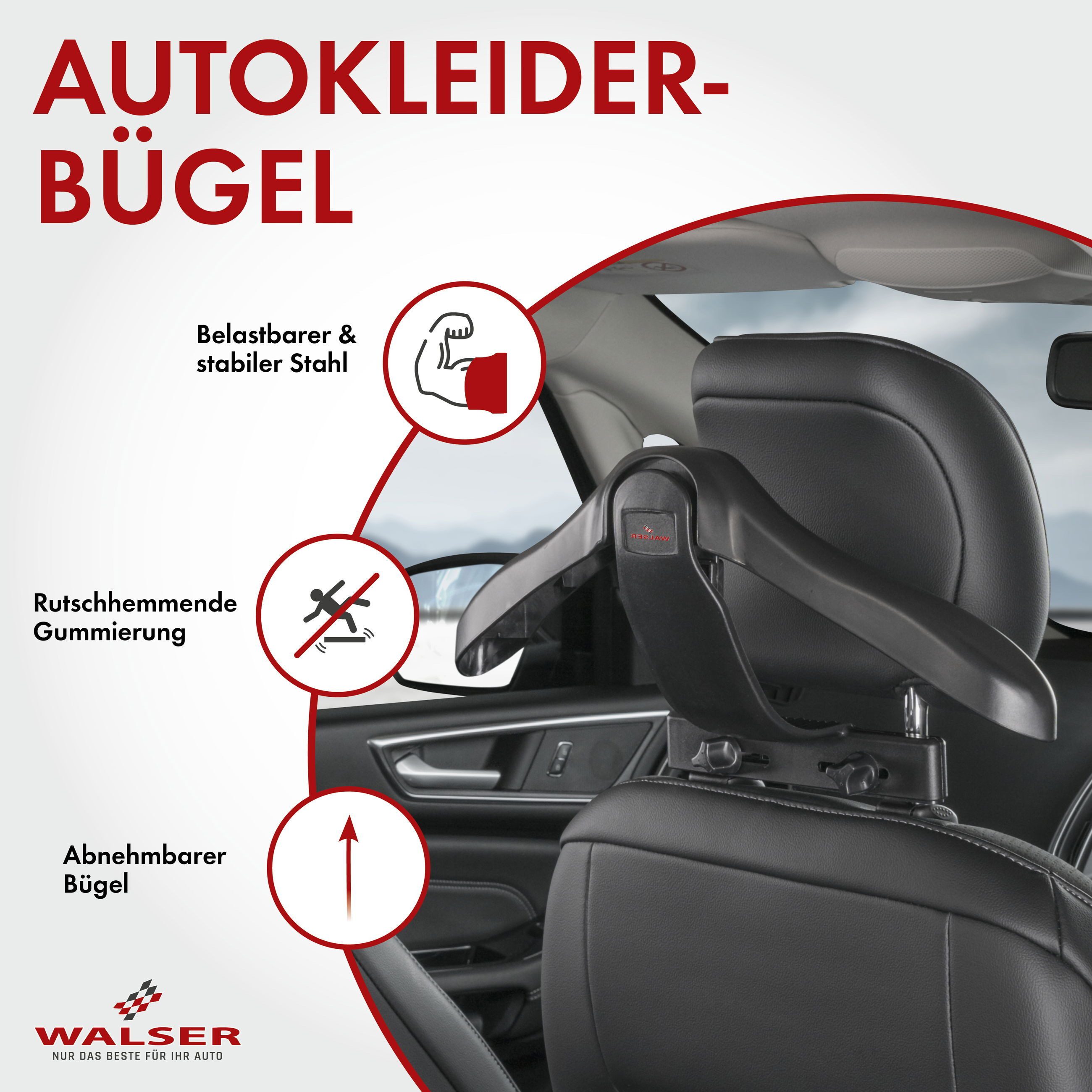 WALSER Sonnenbrille Autokleiderbügel 45x7,5x26cm (1 Stück, 1-St) günstig online kaufen