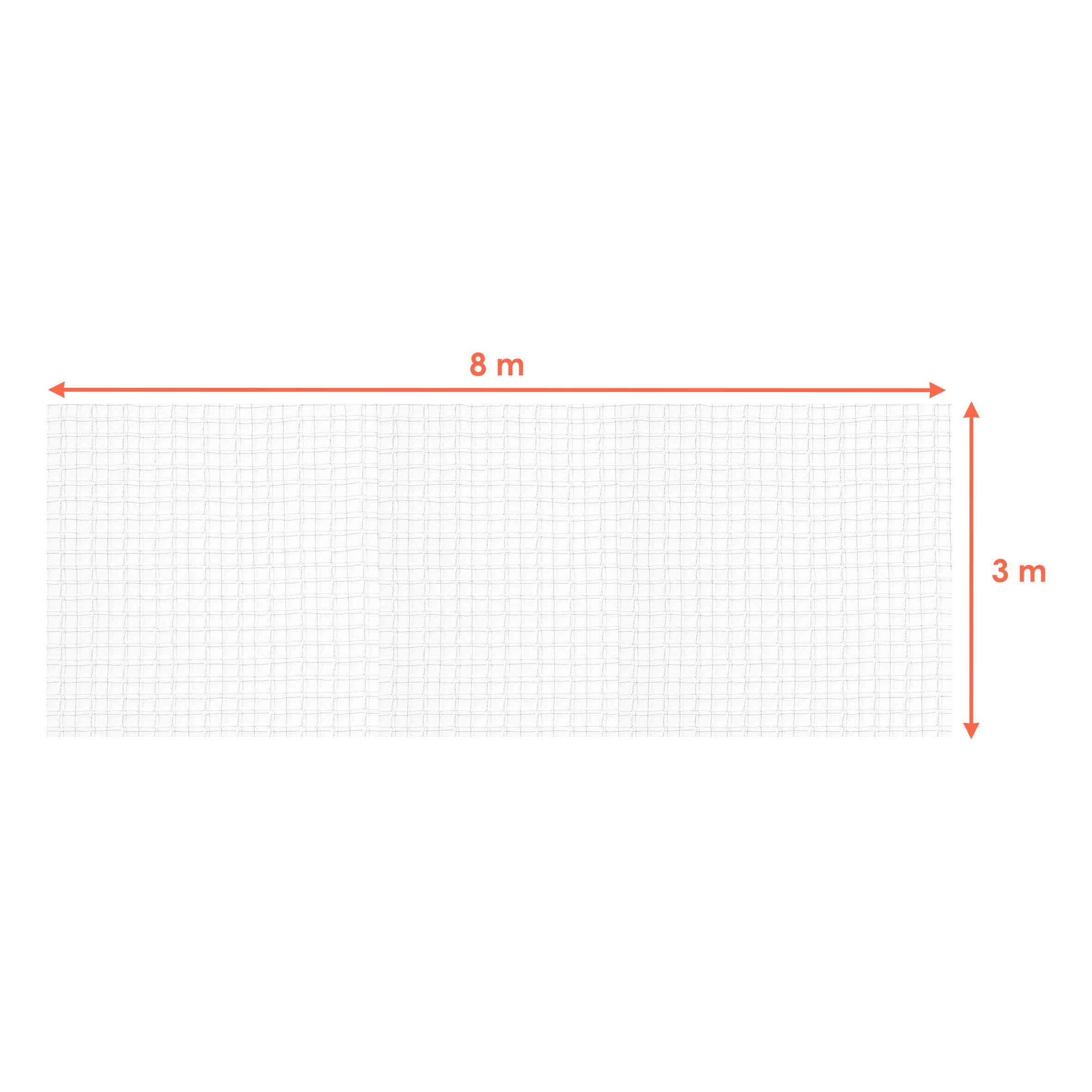 Spetebo Tiersicherheitsnetz für Katzen hochfest für Balkon und Fenster - 8 x 3 m, ohne Sichteinschränkung