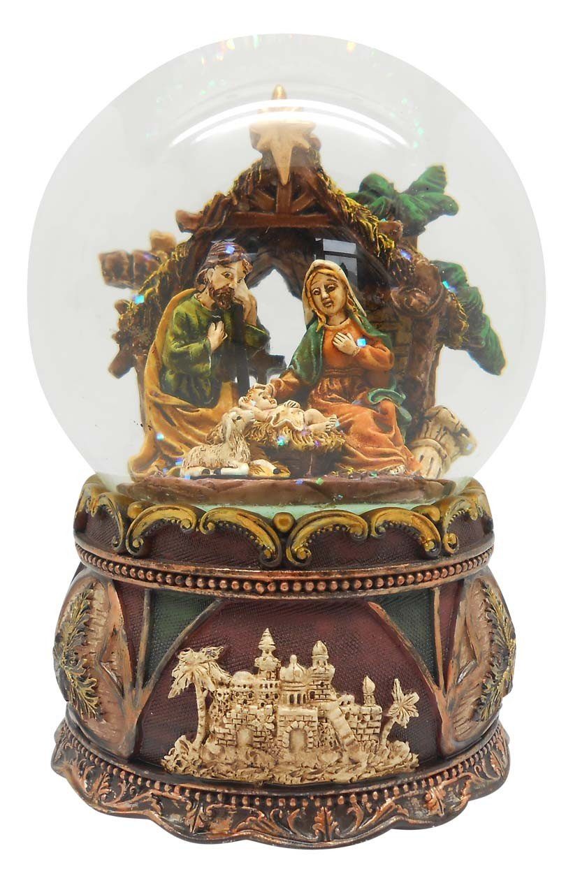Musicboxworld Spieluhr Glitzerkugel Krippe