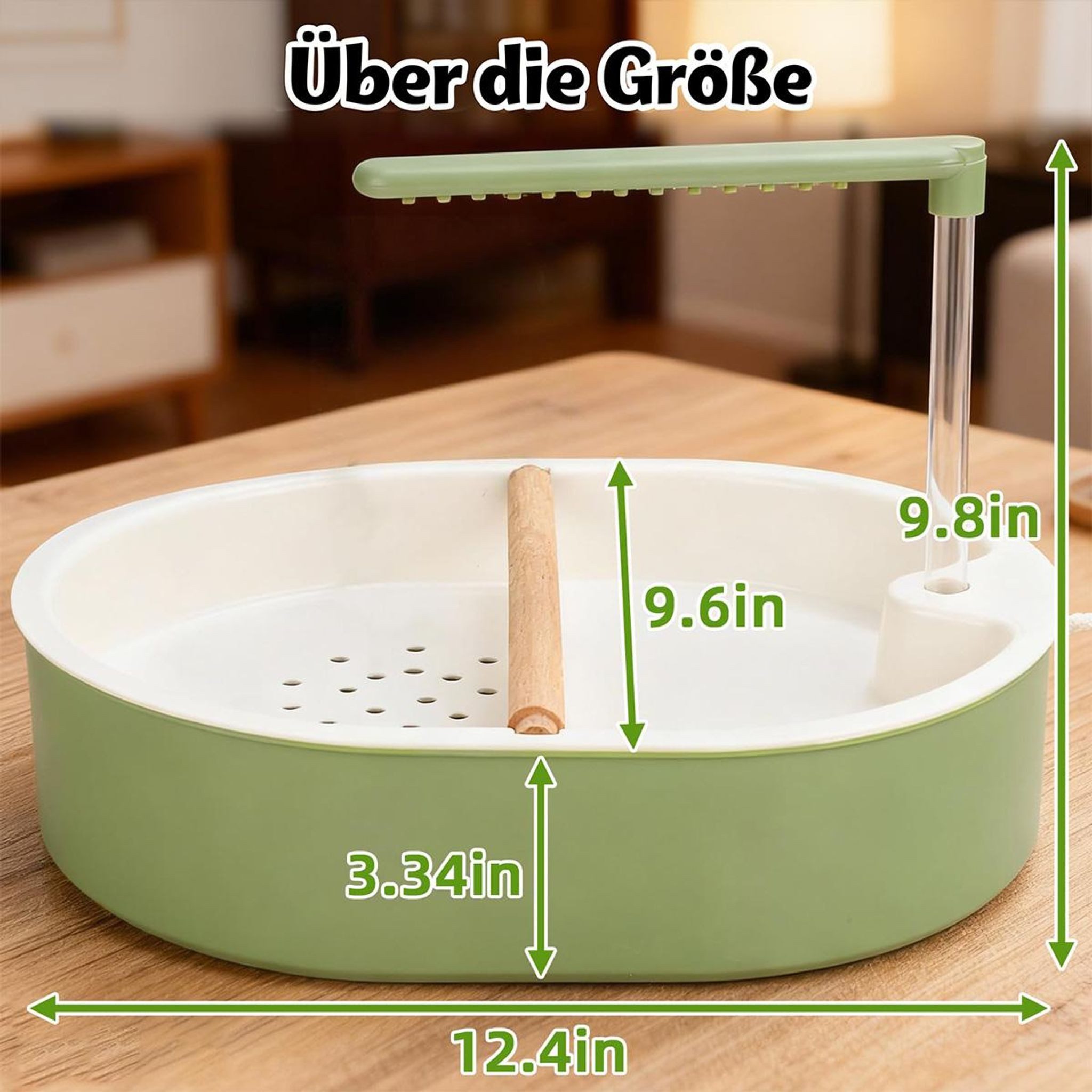 FELIXLEO Vogelkäfig Vogelbad für Papageien Wellensittiche Automatisches Duschbad USB Pumpe