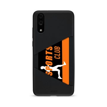 Artwizz Smartphone-Hülle Artwizz TPU Card Case - Artwizz TPU Card Case - Ultra dünne, elastische Schutzhülle mit Kartenfach auf der Rückseite für P20, Schwarz