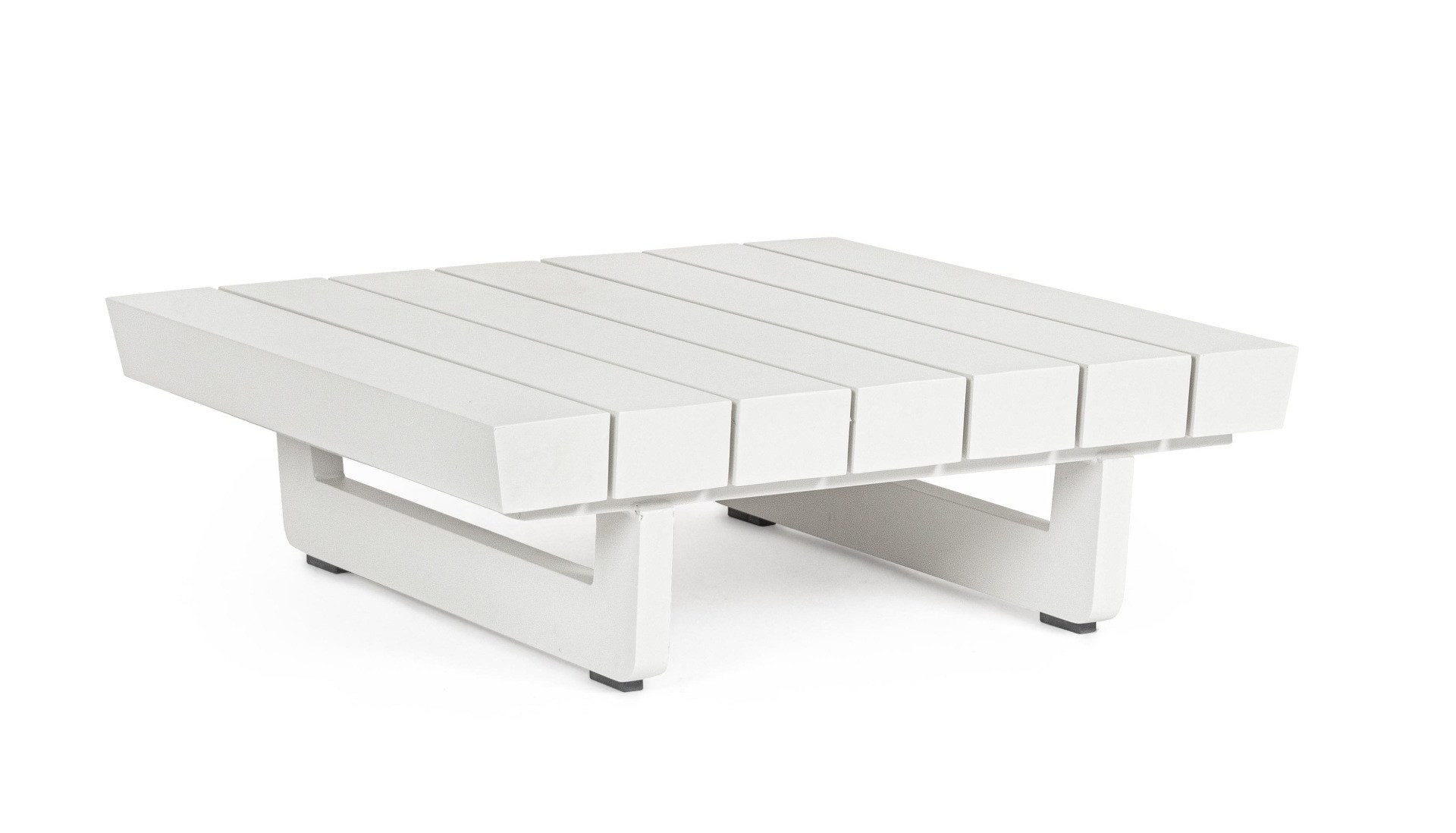 Feeling4Home Couchtisch Infinity aus Aluminium 74 cm, Weiß