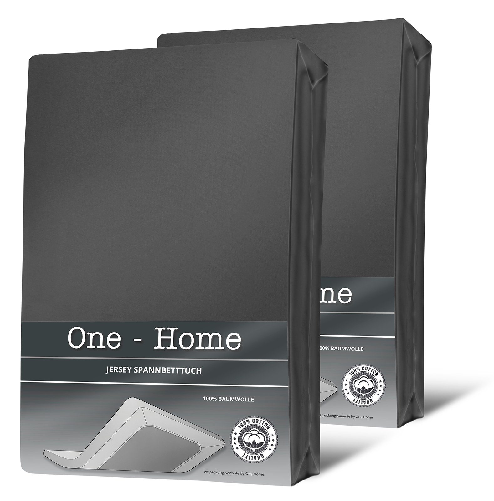 One Home Spannbettlaken Jersey, Jersey, Gummizug: rundum, (2 Stück), Double günstig online kaufen
