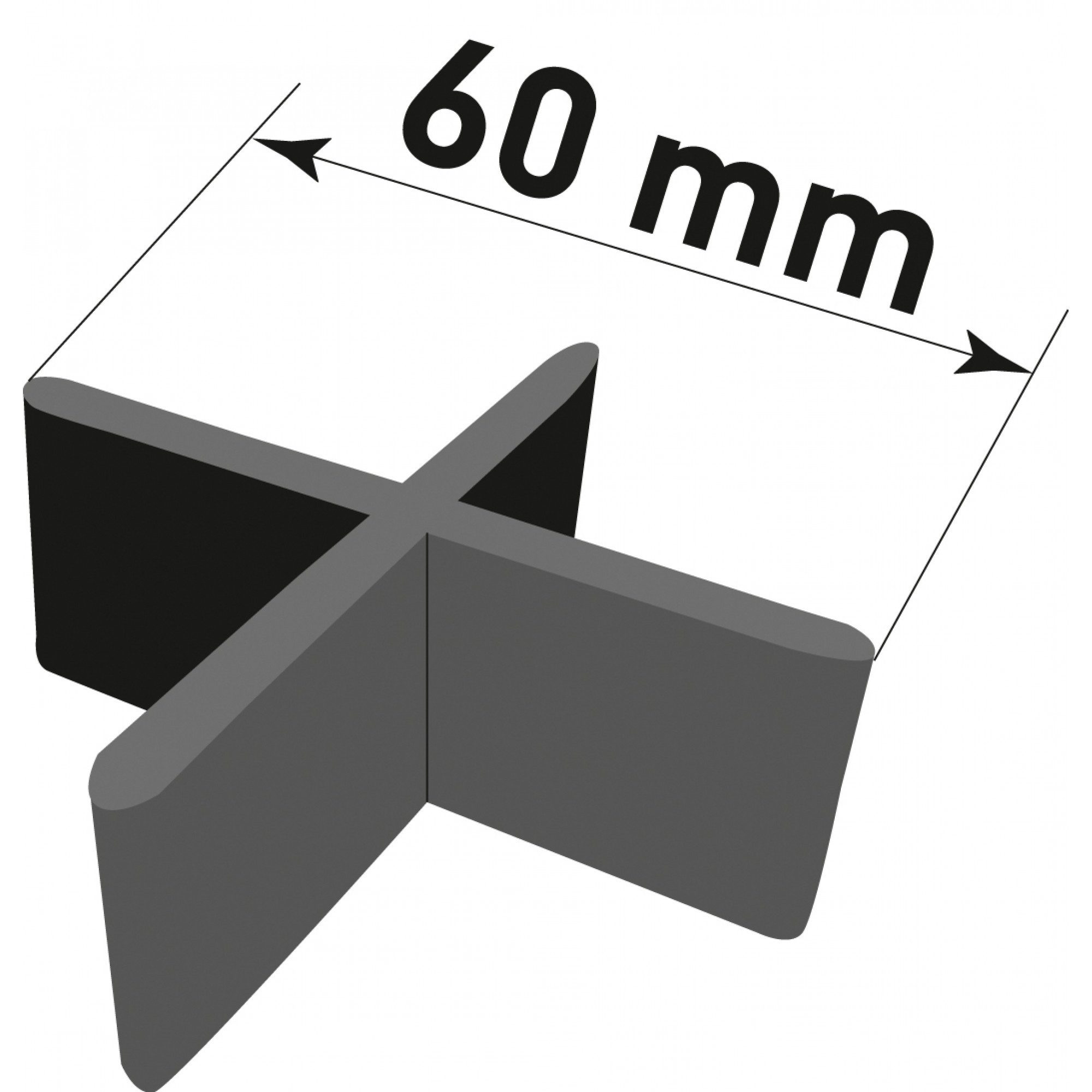 Triuso Fugenkreuz Fugenkreuze 100 Stk Abstandshalter 15mm Höhe Kreuze