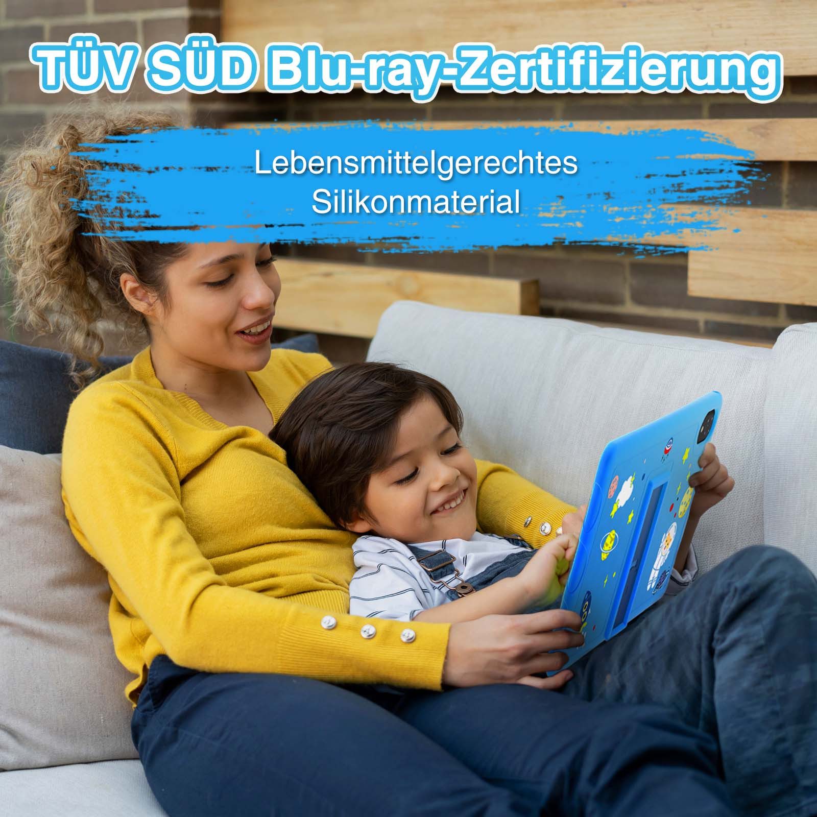 DOOGEE U10 KID 10.1 Zoll 128GB/1TB Kinder Tablet, 5MP+8MP Tablet (10.1", 128 GB, Android 14, vorinstallierte Kinder Lernsoftware und Spiele,Anti-Blaulicht)