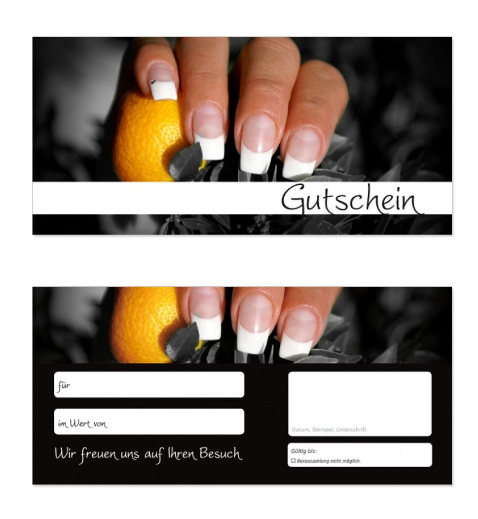 Geschenkkarte Geschenkgutscheine Nagelstudio Naildesign Nägel