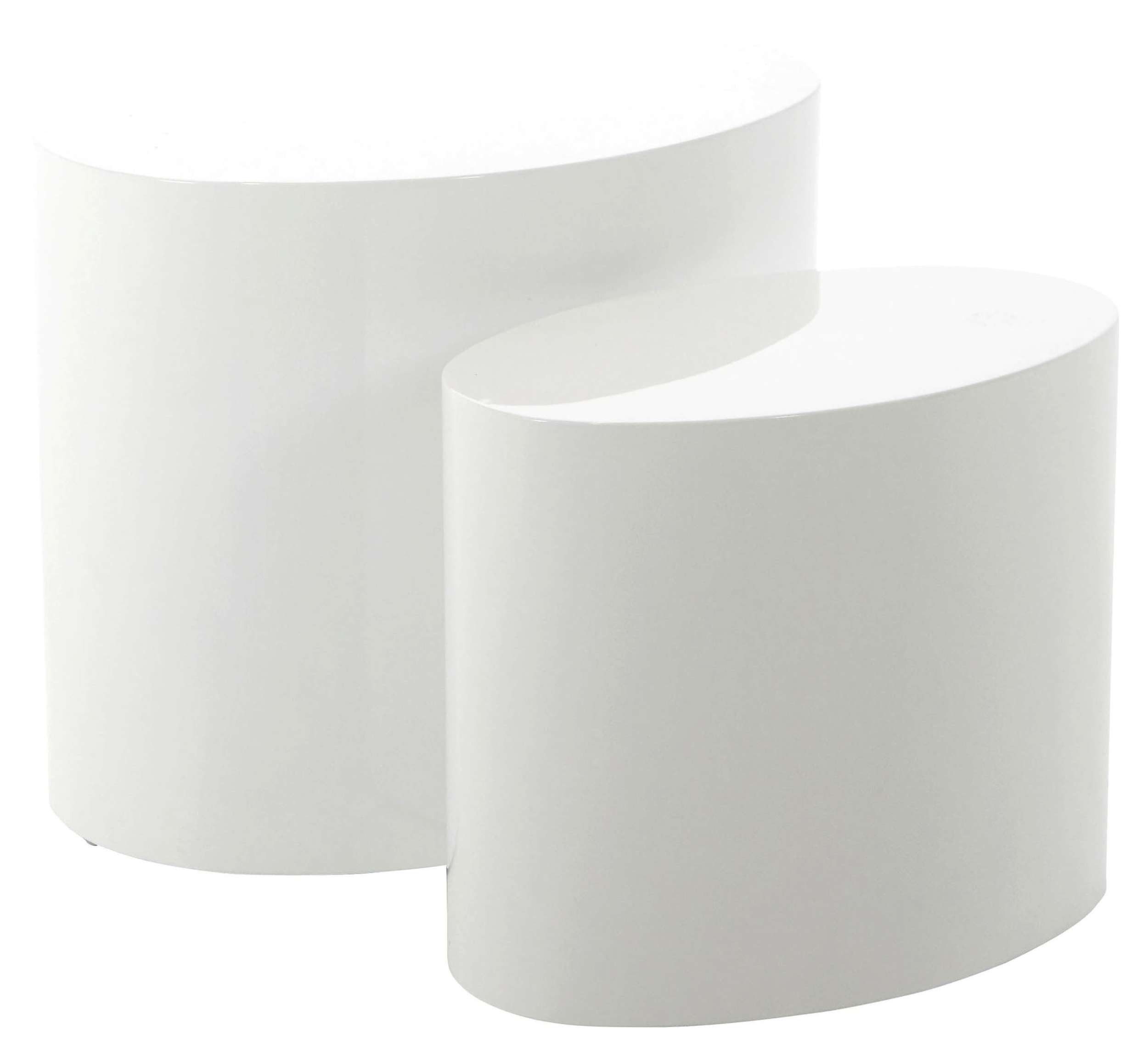 99rooms Couchtisch Cemi (Wohzimmertisch, Beistelltisch), oval, Modern, 2tlg. Kaffeetisch, aus Holzwerktoff
