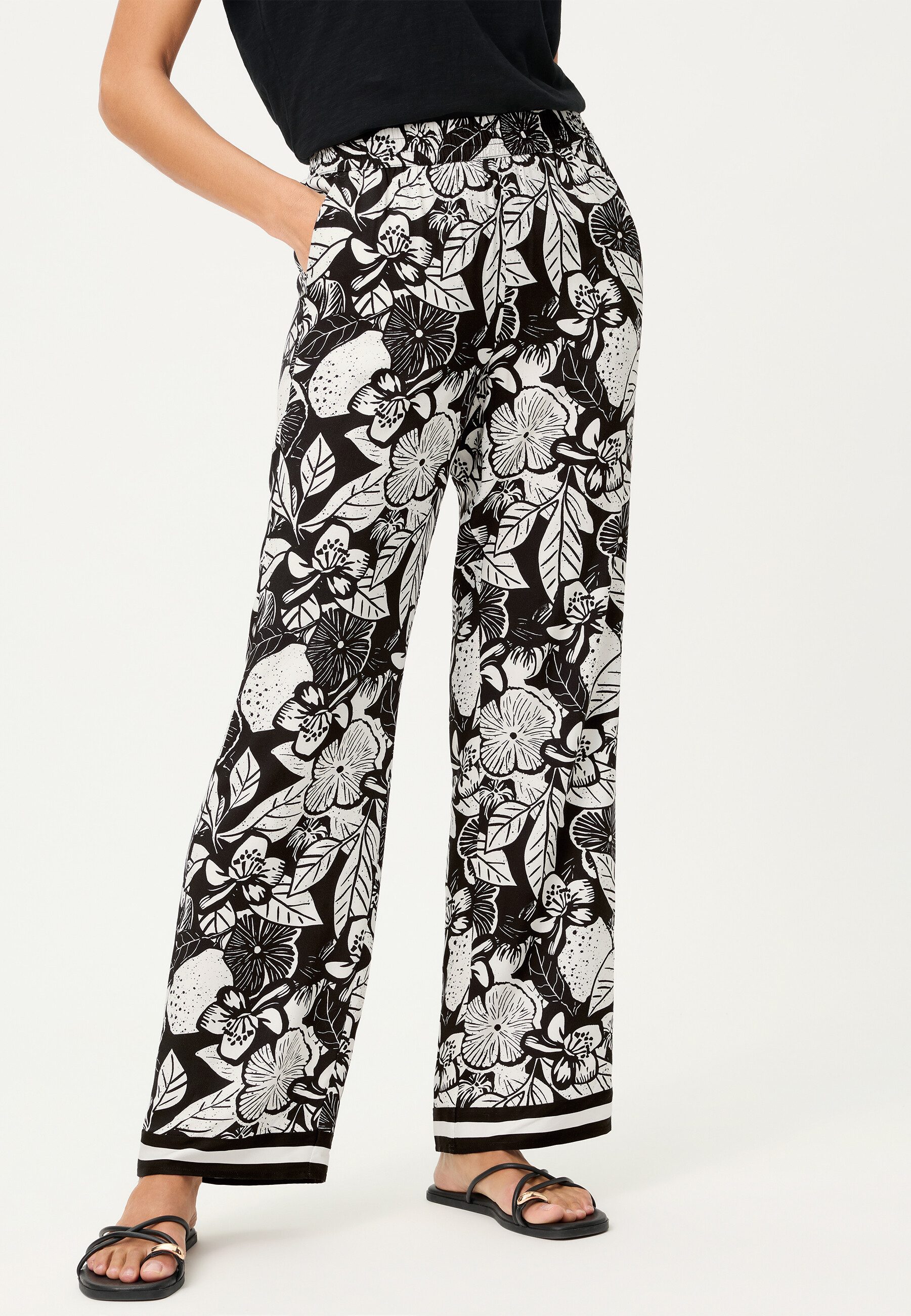 Olsen Stoffhose Hose mit Allover-Dessin günstig online kaufen