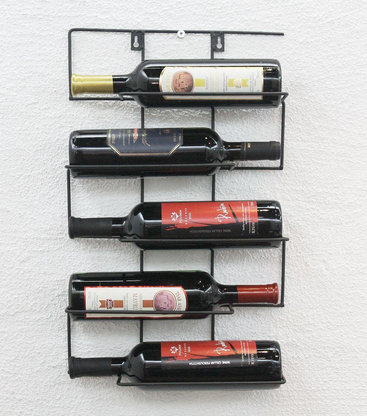 DanDiBo Weinregal Wand Metall Flaschenhalter Cinco günstig online kaufen