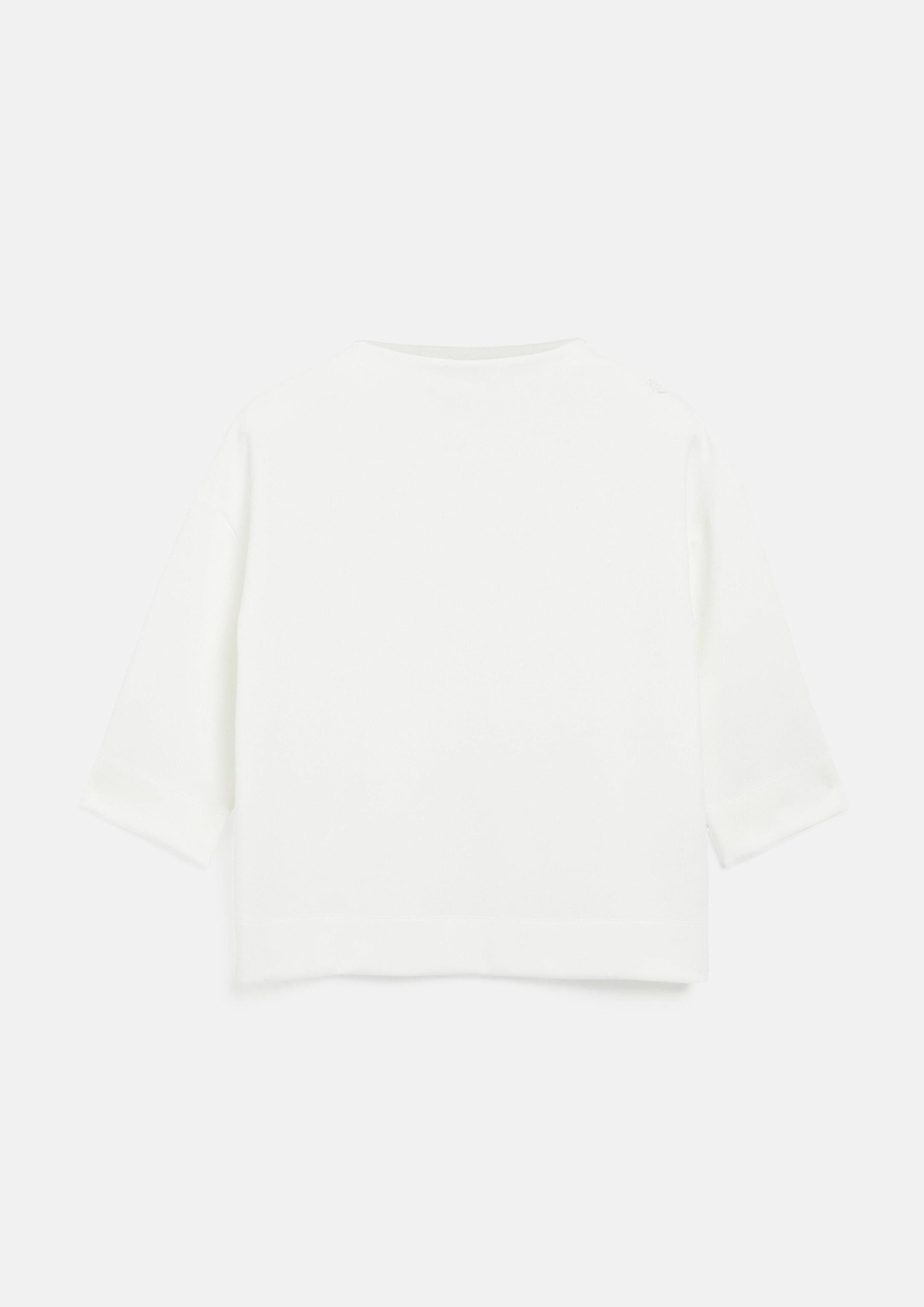 s.Oliver 3/4 Arm-Pullover Sweatshirt Sweatshirt im Relaxed Fit mit Applikation