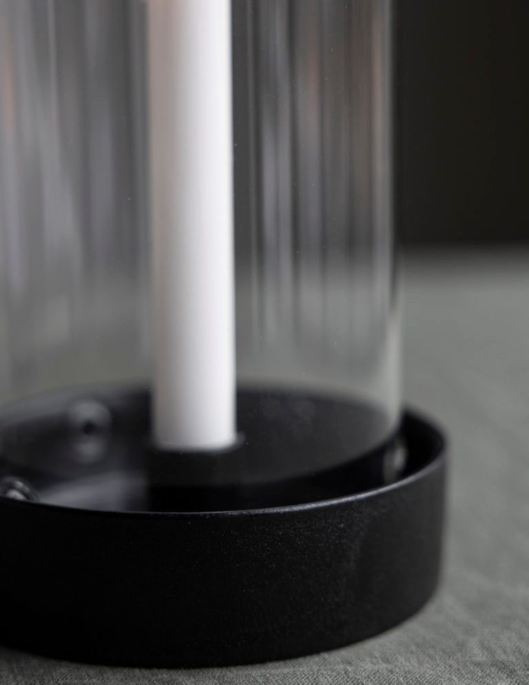 Storefactory Kerzenständer Kerzenhalter STORM schwarz glänzend, Ø 15x4 cm