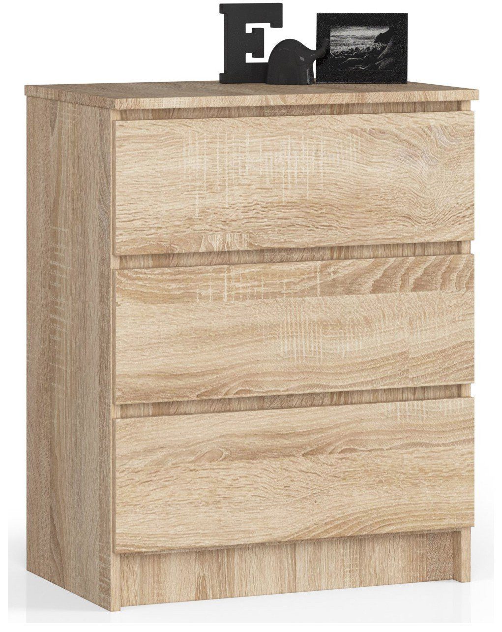 Raumhirsch Furniture Kommode mit 3 Schubladen 60 cm breit Holz Schrank, Highboard / Kommode 60 cm, Sideboard Organizer für jeden Raum