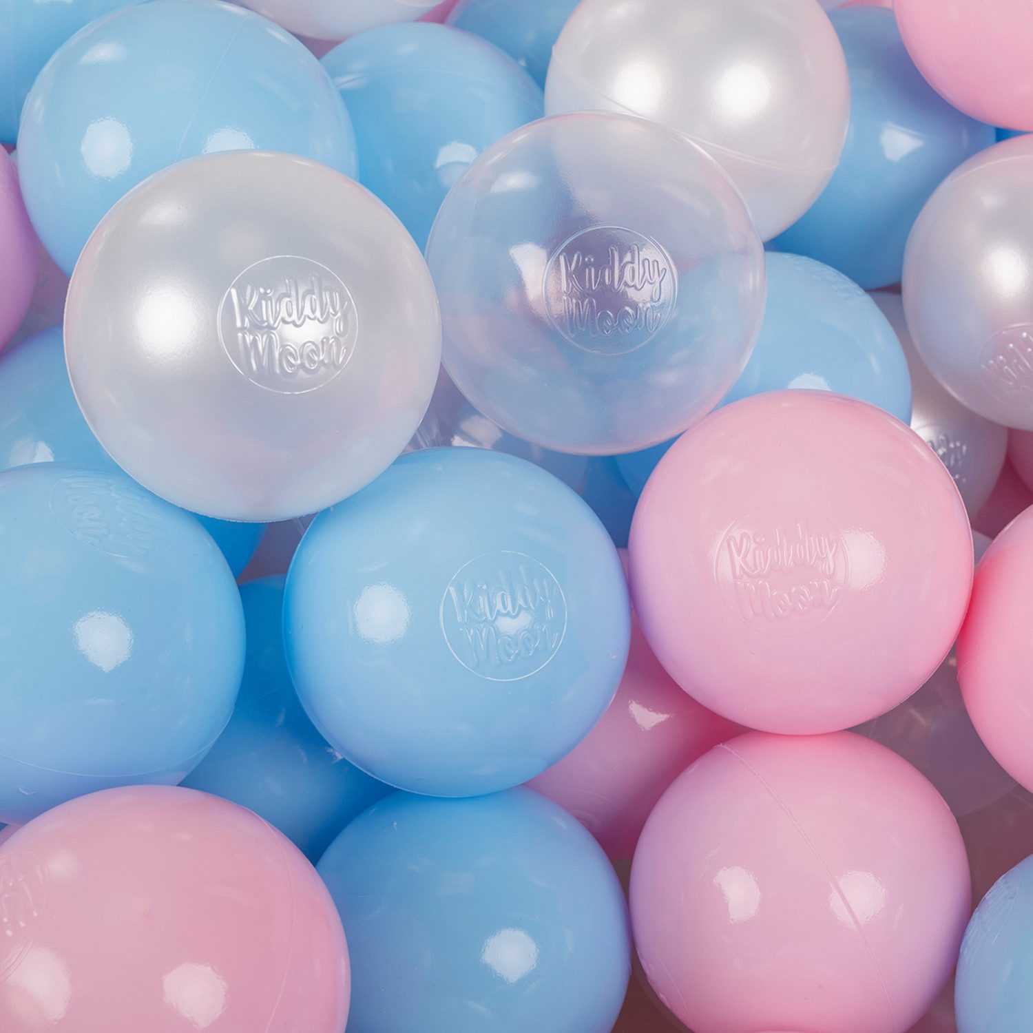 KiddyMoon Bällebad-Bälle ZK7 (Baby Plastikbälle Spielbälle, 50-St), Made in Europe