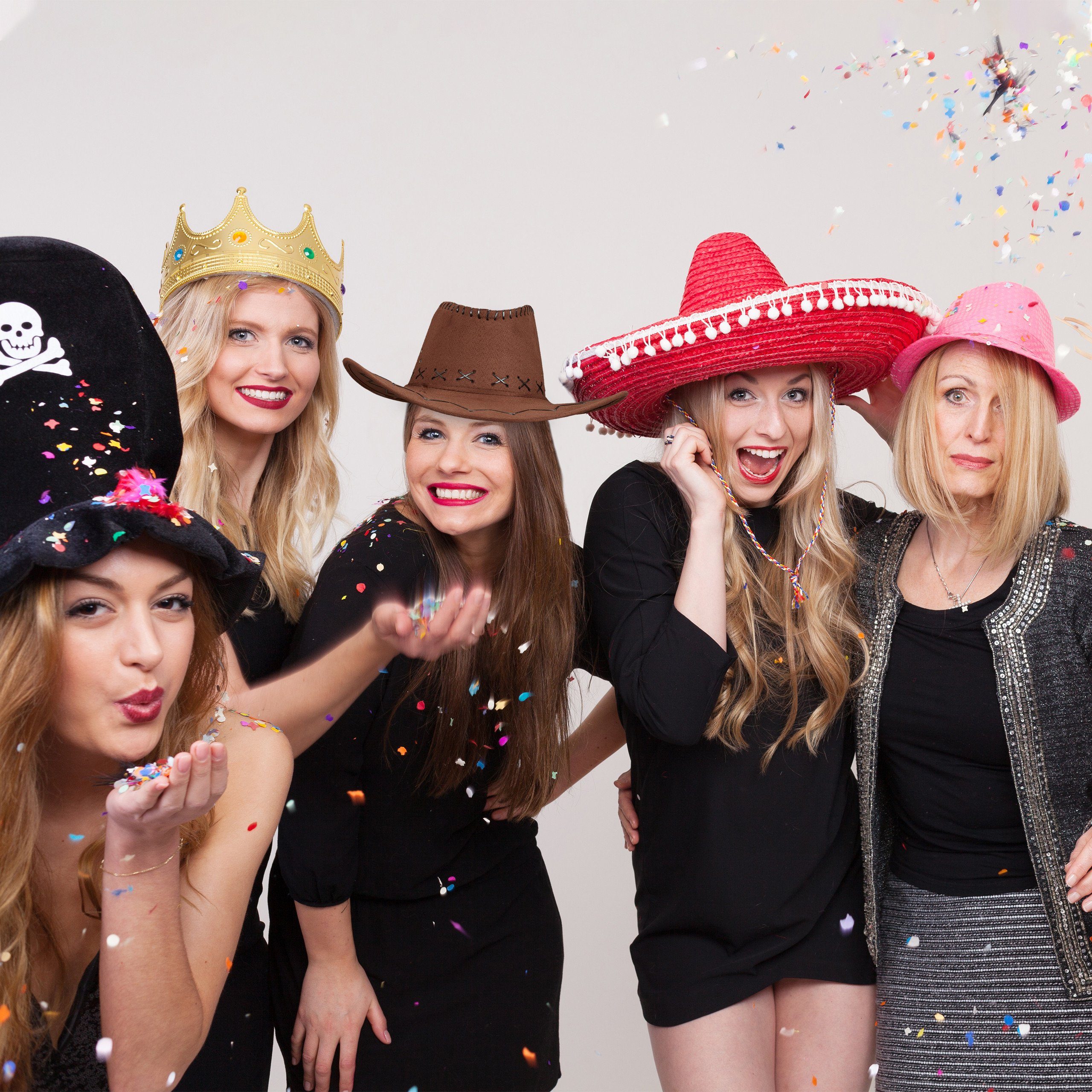 relaxdays Cowboyhut Fasching dunkelbraun günstig online kaufen