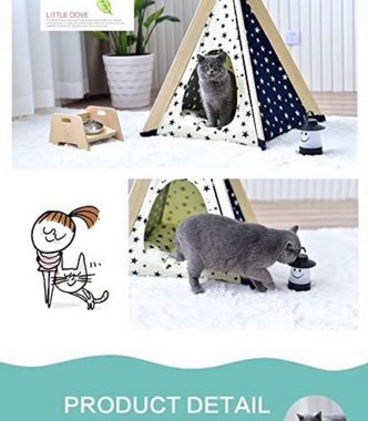 Hundematte Hause und Zelt mit Spitze für Hund oder Haustier, abnehmbar und waschbar mit Matraze