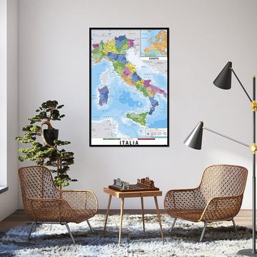 Grupo Erik Poster Mappa Italia Fisico Politico Karte von Italien 61 x 91,5 cm