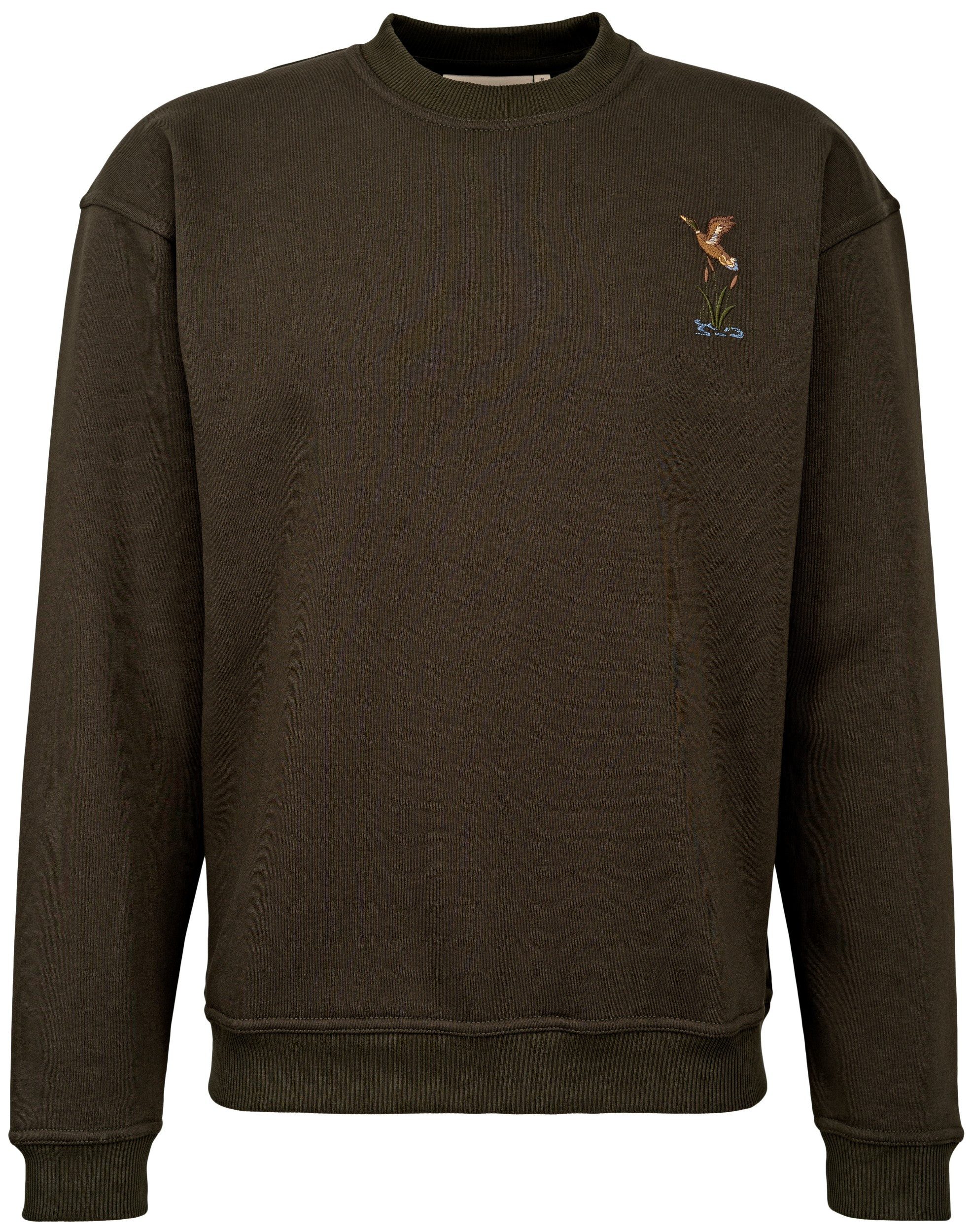 Hubertus® Hunting Rundhalspullover Jagdpullover mit Motiv Winterpullover Ansitzpullover von Oefele Jagd