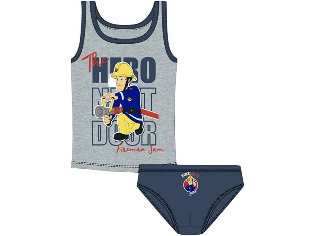 Feuerwehrmann Sam Unterhemd Unterwäsche Garnitur Set