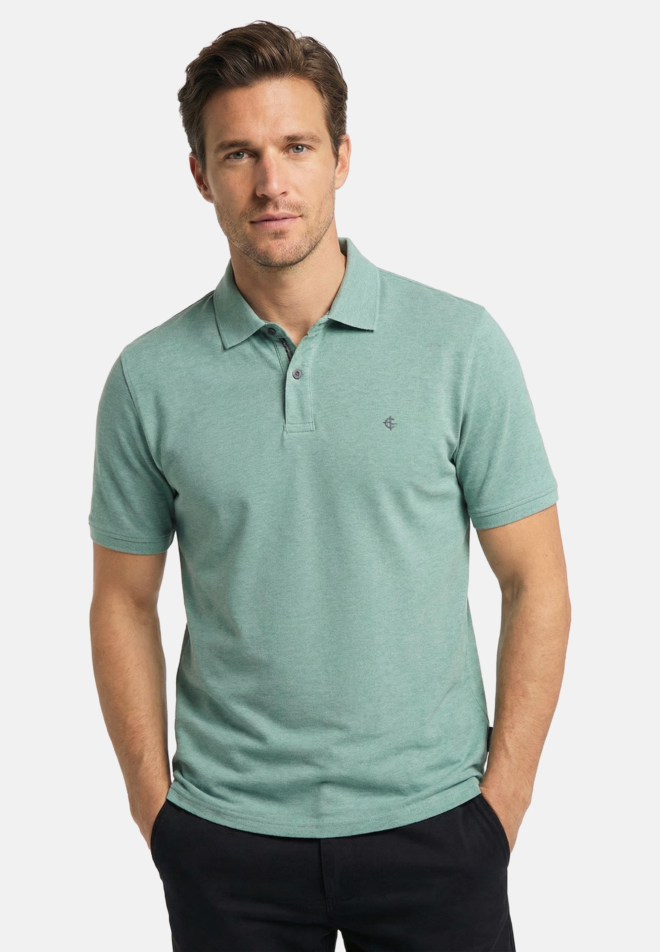 CASAMODA Poloshirt Basic (1-tlg) Poloshirt - Baumwolle - Atmungsaktiv - Kleurcontrasterende knoppen