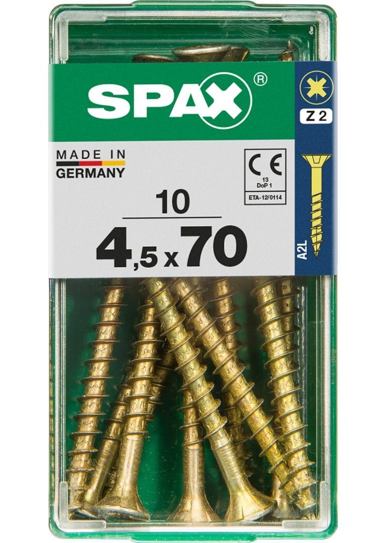 SPAX Holzbauschraube Spax Universalschrauben 4.5 x 70 mm PZ 2 - 10 Stk.