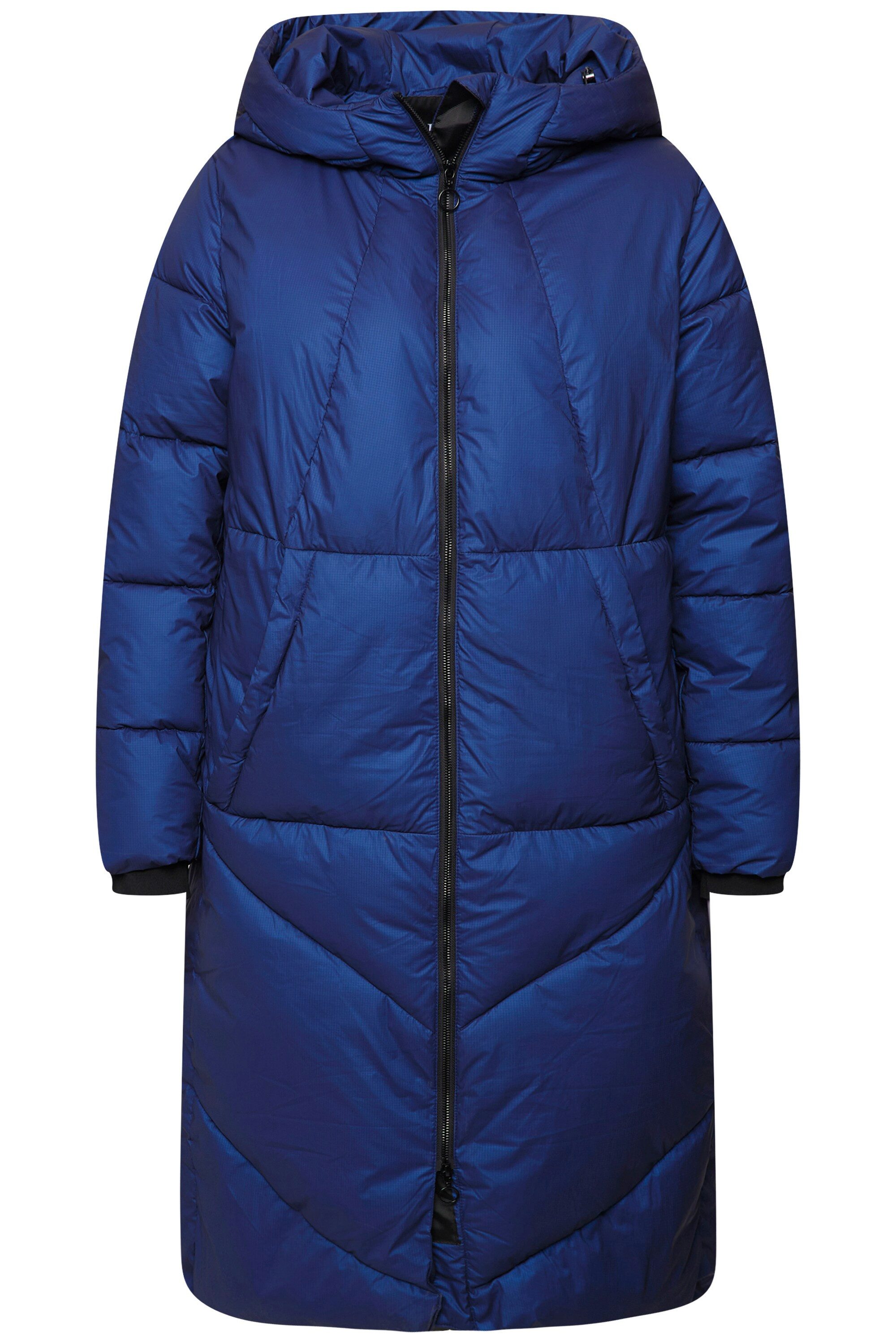 Ulla Popken Wintermantel Steppmantel A-Linie Kapuze Kordel Windfang günstig online kaufen