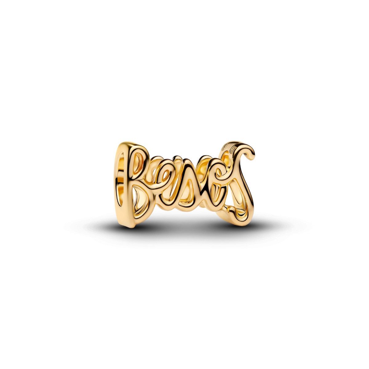 Pandora Charm-Einhänger Pandora Charm Damen Besos Schrift 14 Karat Vergoldet 764422C00