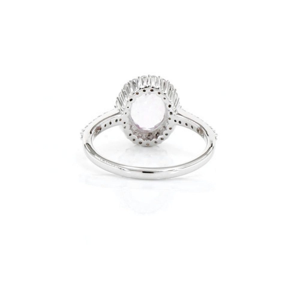 Cavill Silberring Cavill Ring Kunzit 1,87 ct Oval Sterlingsilber 925 mit Zirkon (1-tlg)